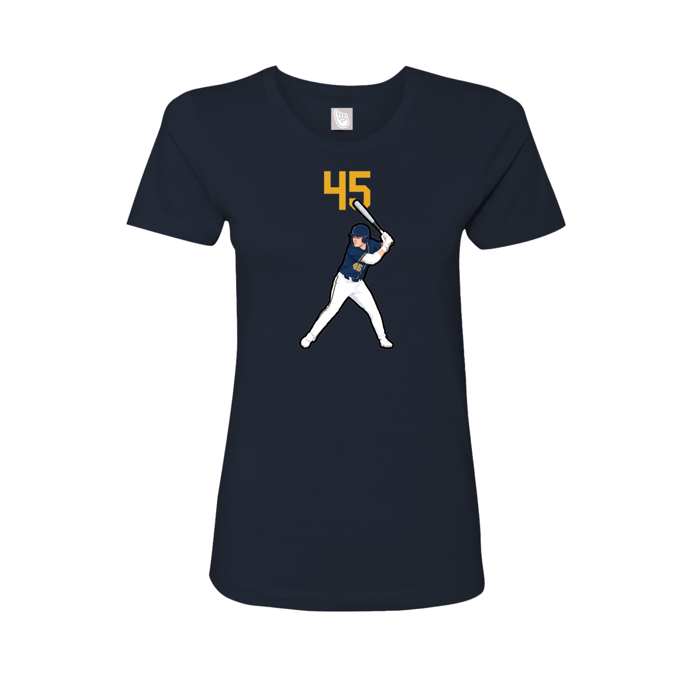 Womens Tee — Number Top in Navy
