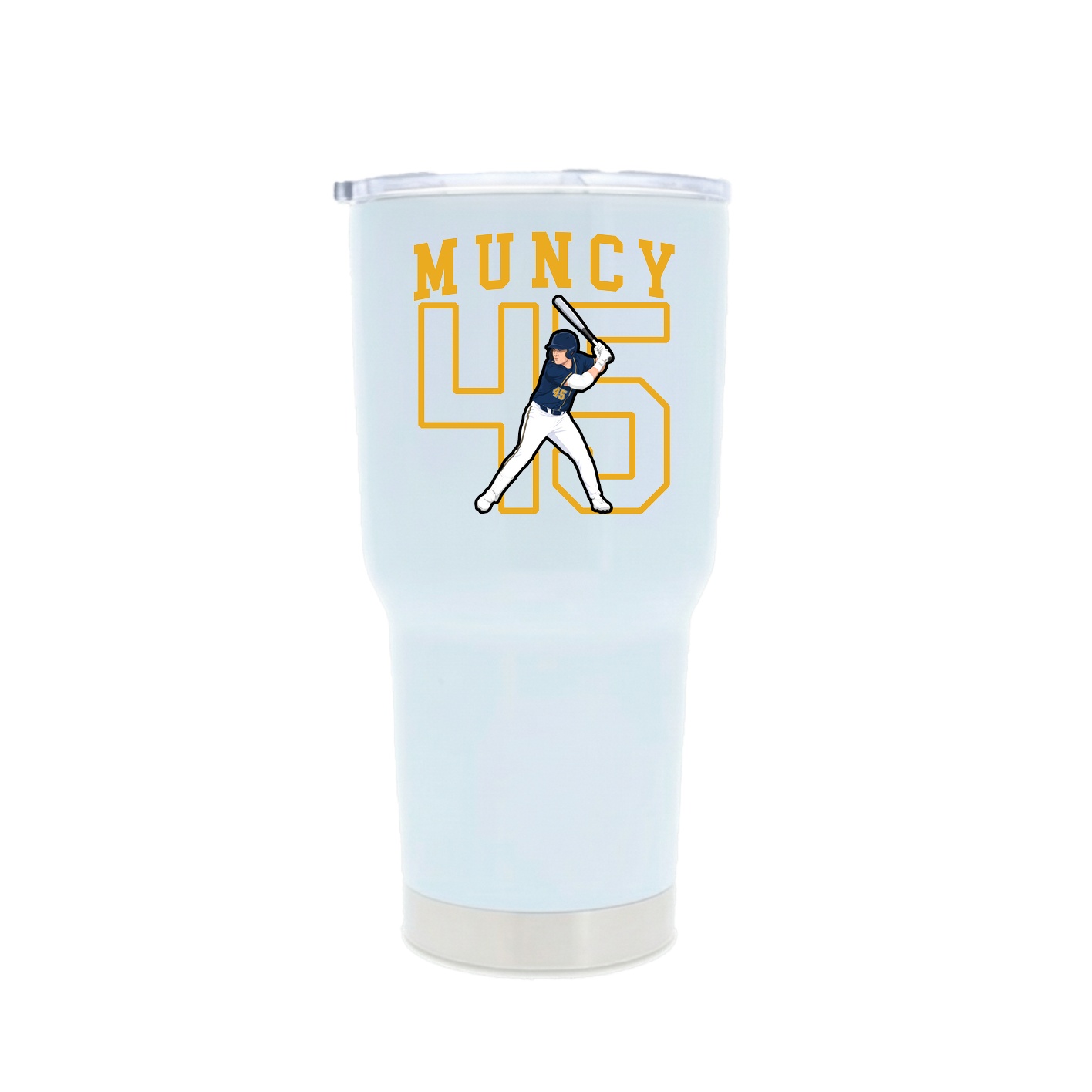 30oz Stainless Steel Tumbler — Shirsey in White