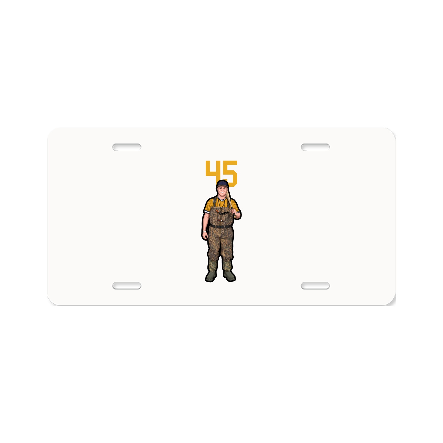 License Plate — Number Top in Classic