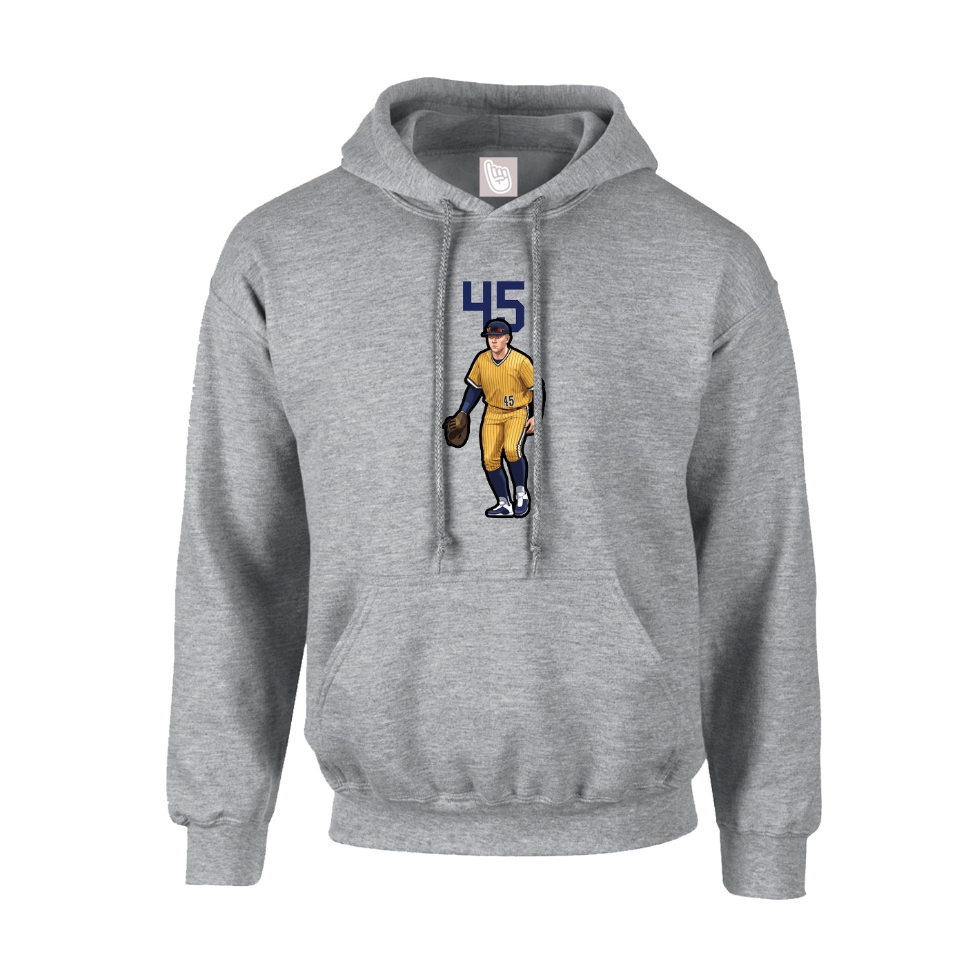 Youth Hoodie — Number Top in Grey