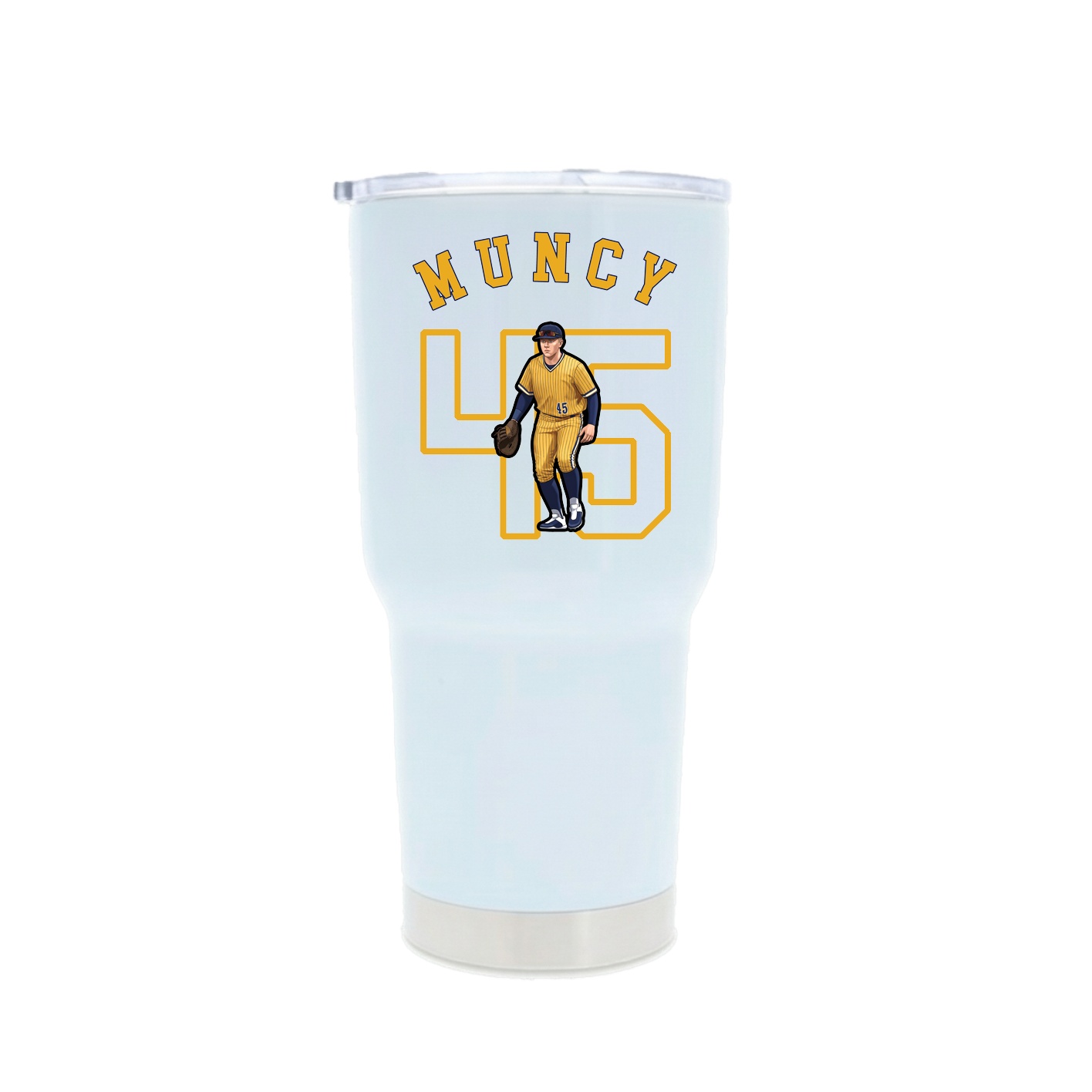 30oz Stainless Steel Tumbler — Shirsey Arch in White