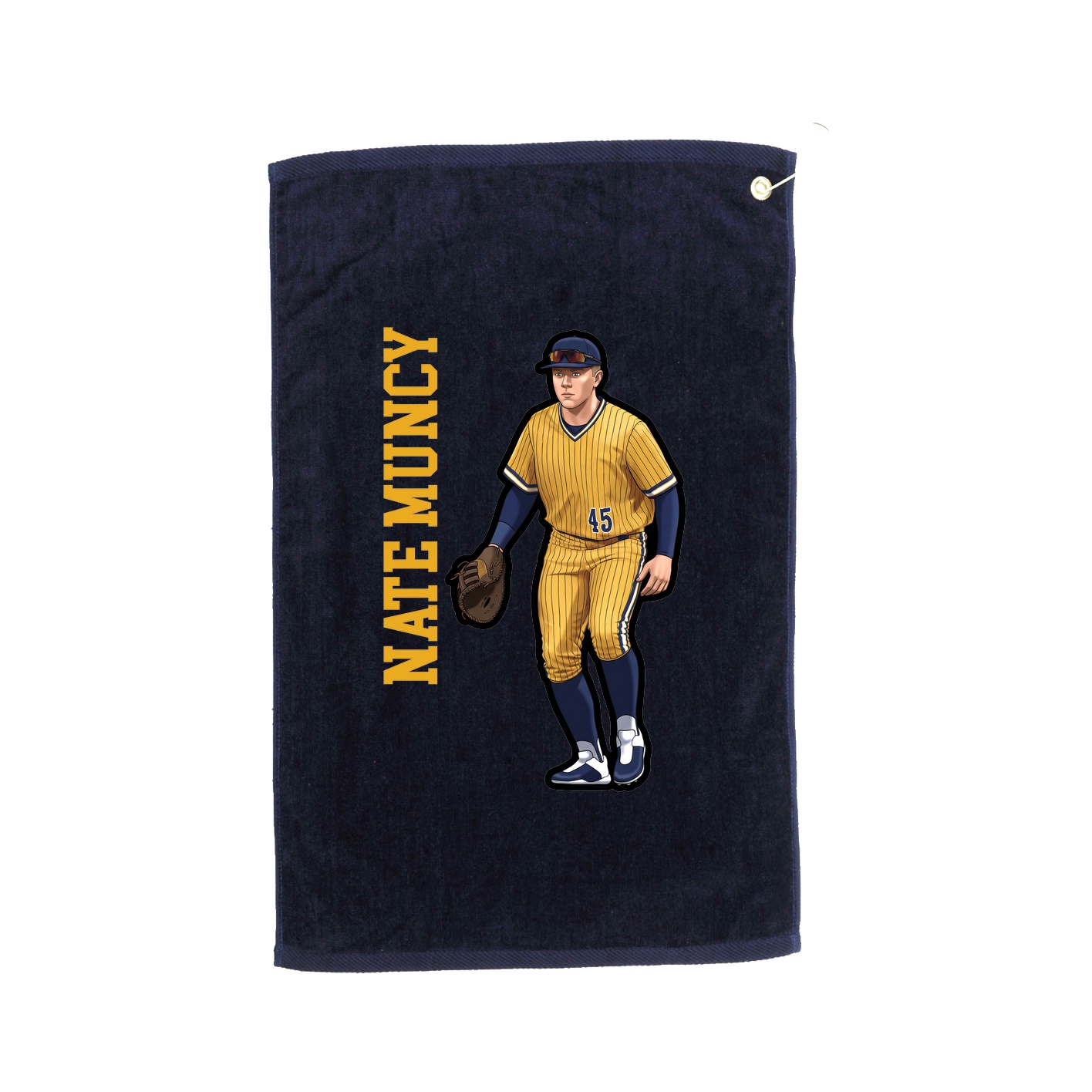 Golf Towel — Name Vertical in Navy