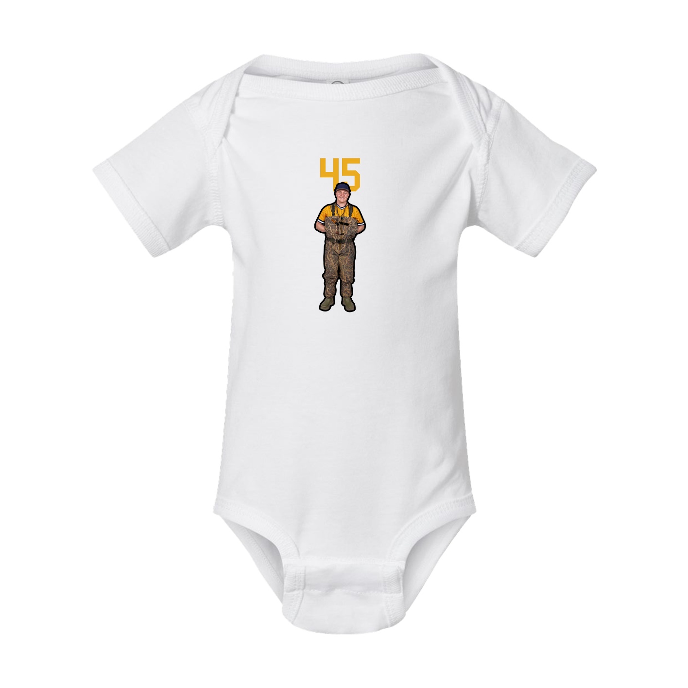 Baby Onesie — Number Top in White