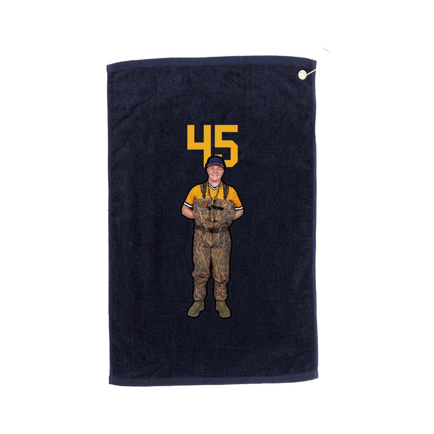Golf Towel — Number Top in Navy