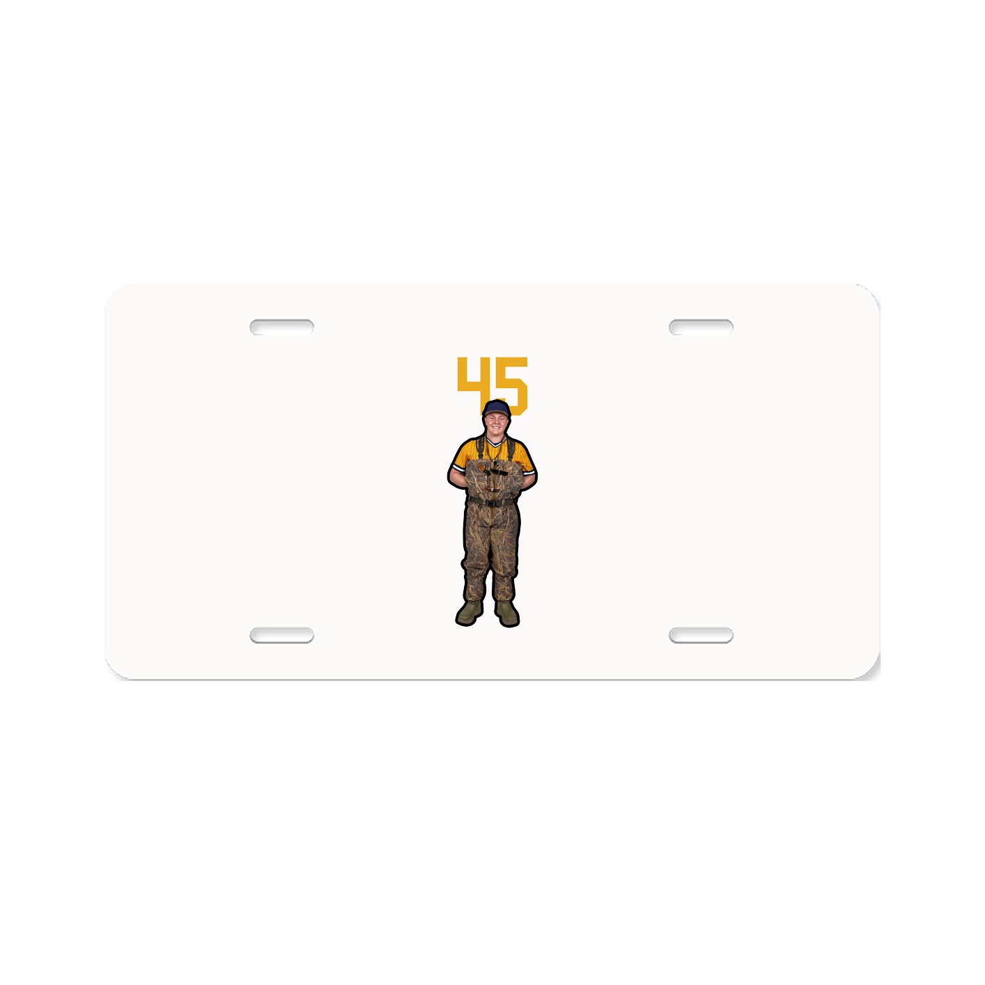 License Plate — Number Top in Classic