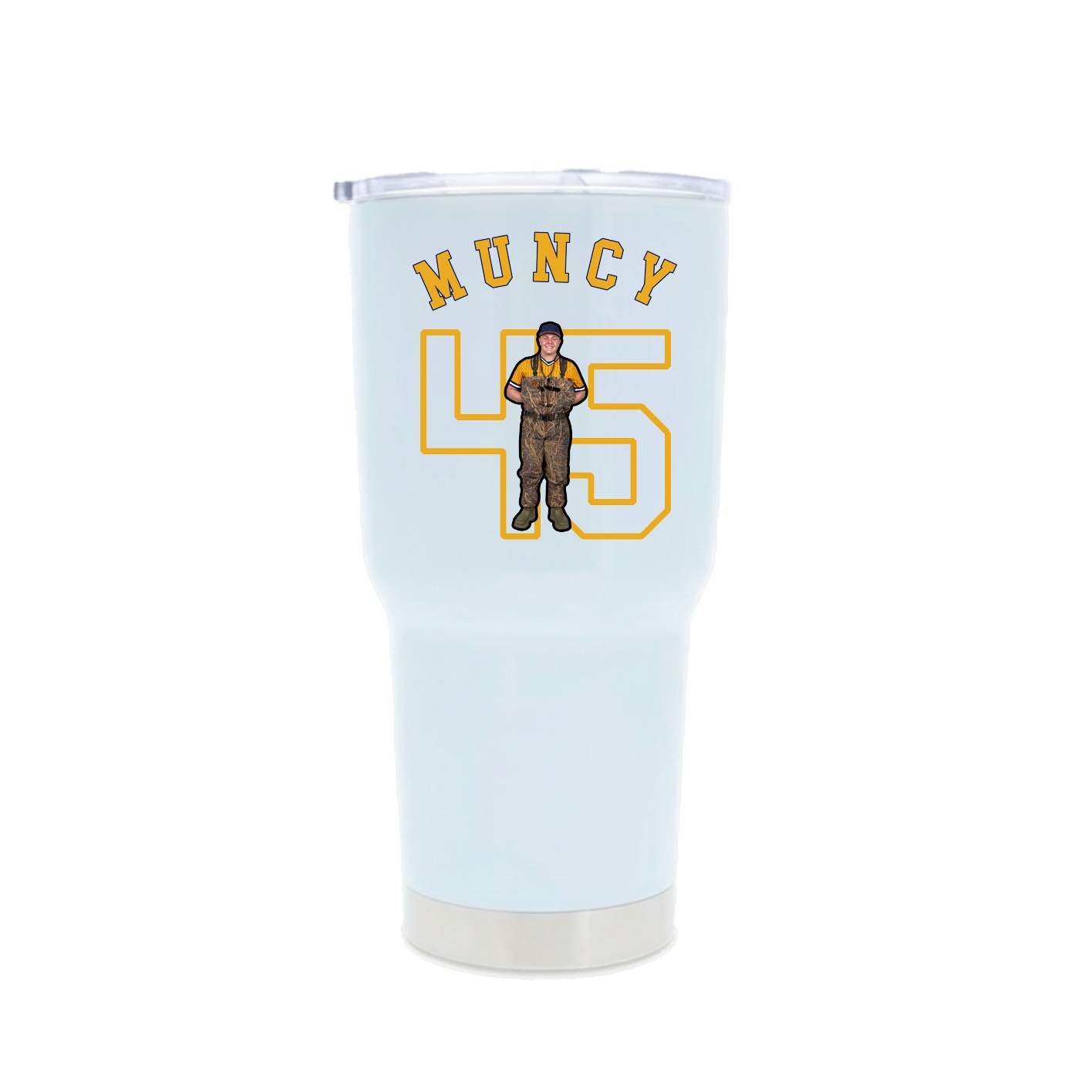 30oz Stainless Steel Tumbler — Shirsey Arch in White