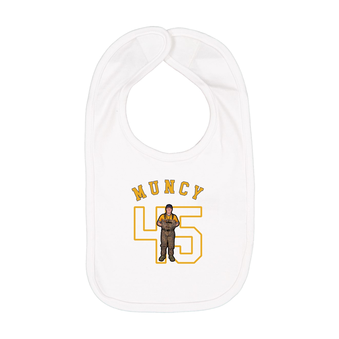 Infant Bib — Shirsey Arch in White