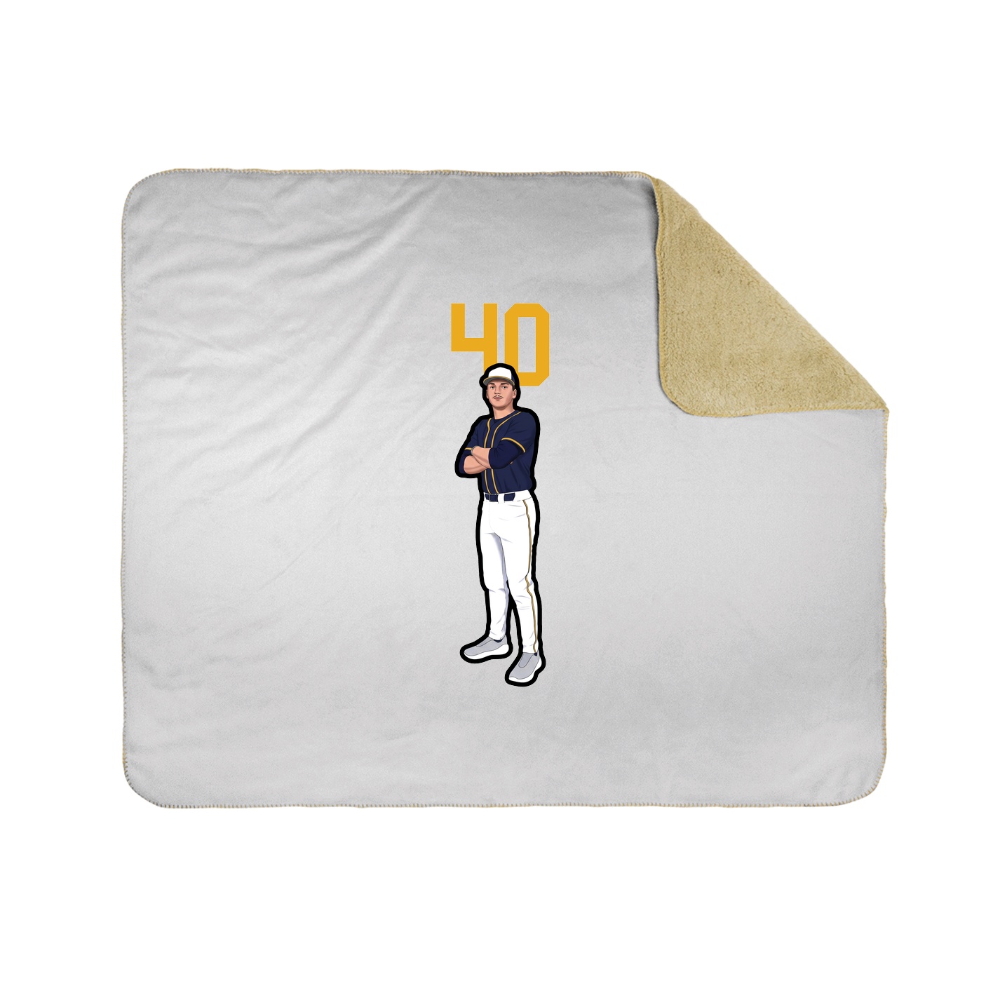 Throw Blanket — Number Top in White