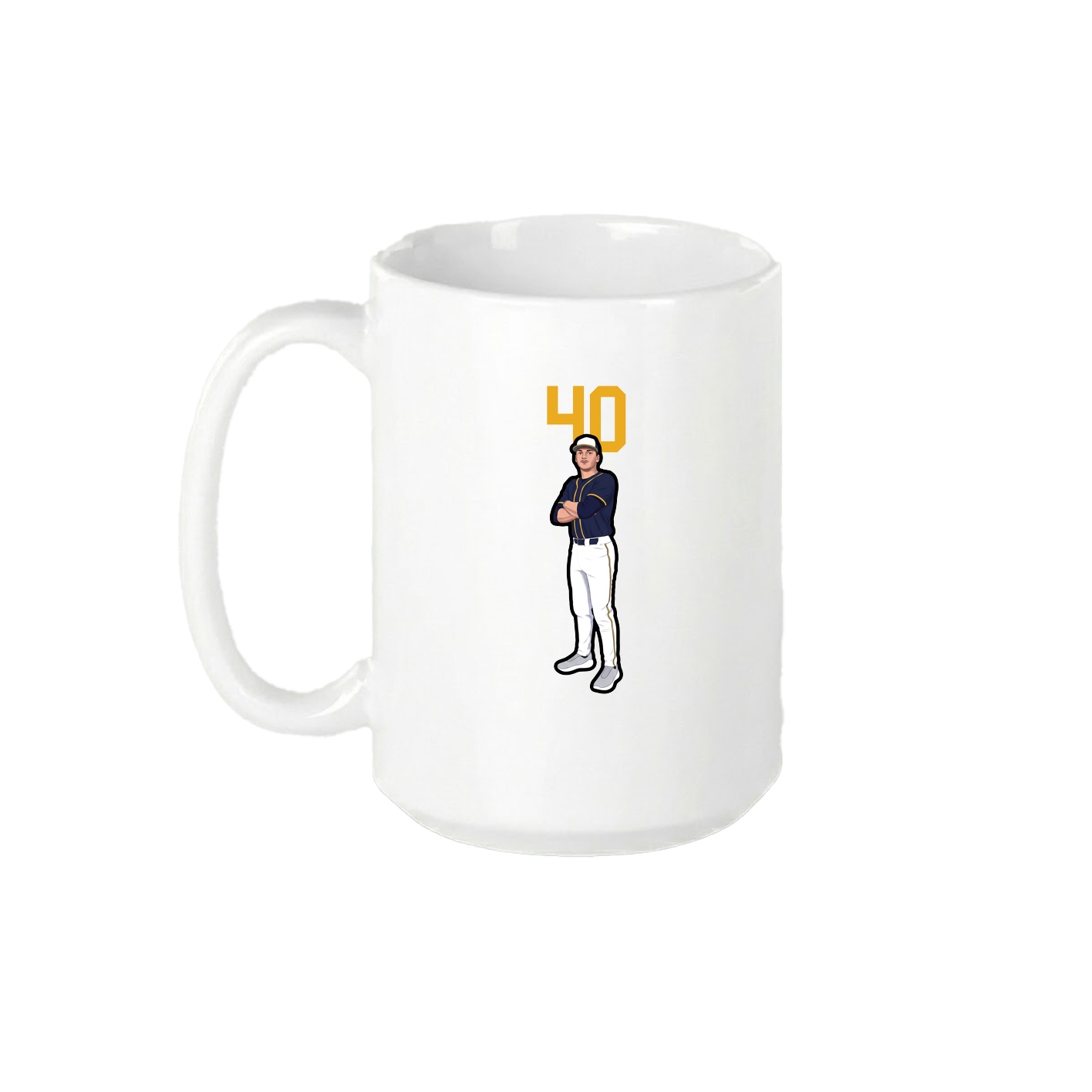 15oz Coffee Mug — Number Top in White