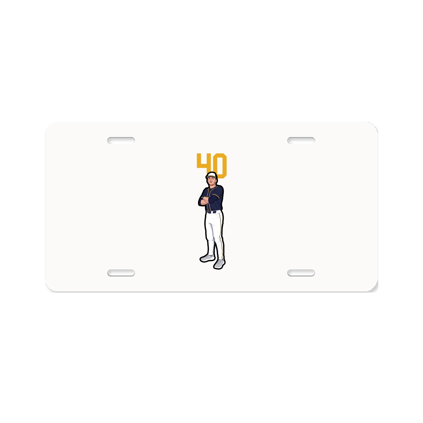 License Plate — Number Top in Classic