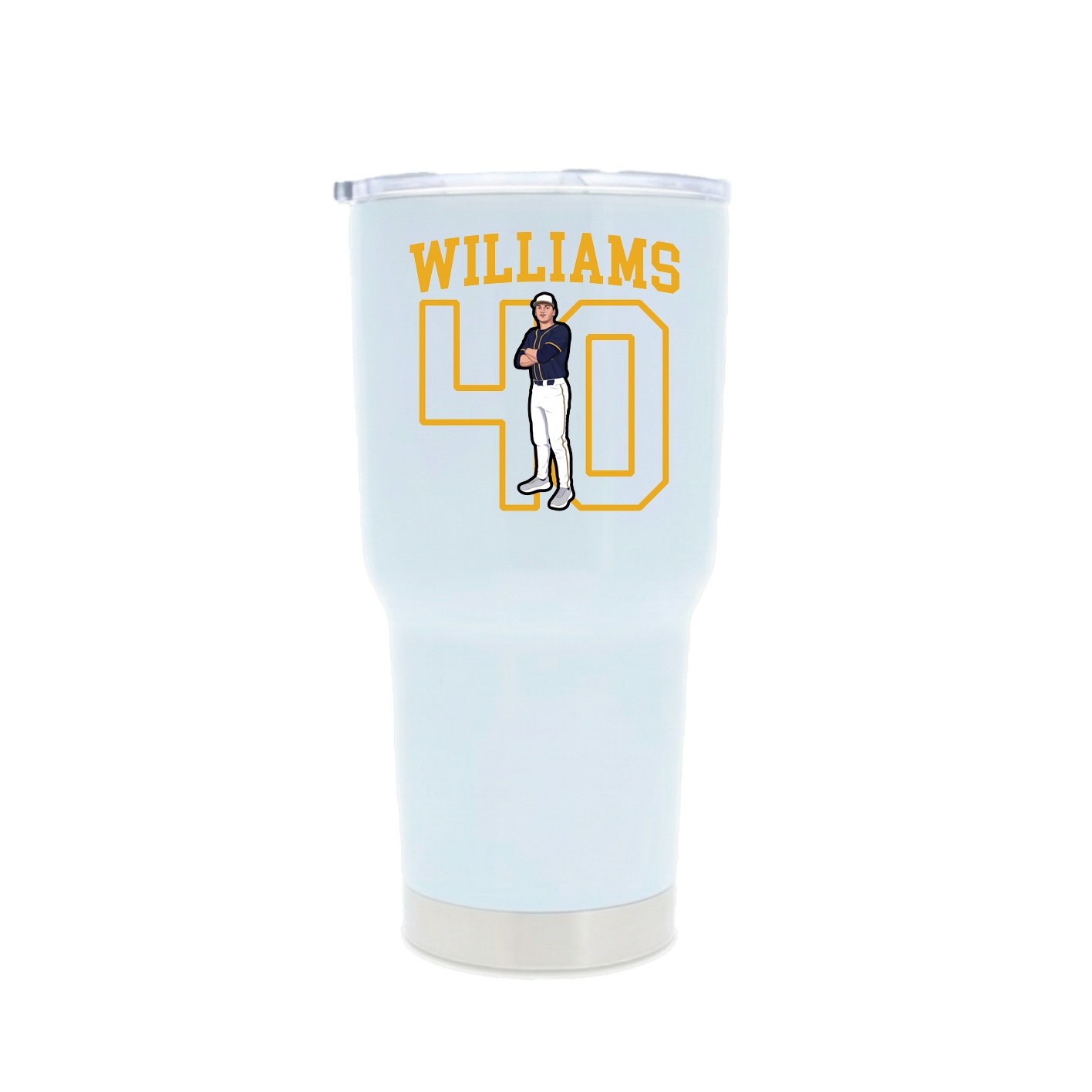 30oz Stainless Steel Tumbler — Shirsey in White