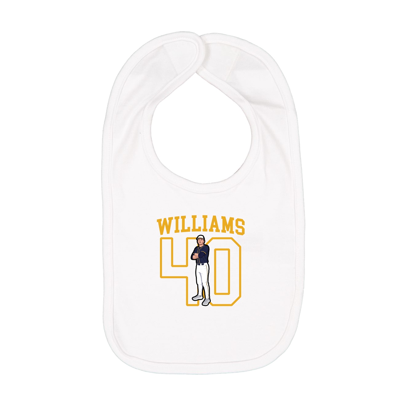 Infant Bib — Shirsey in White