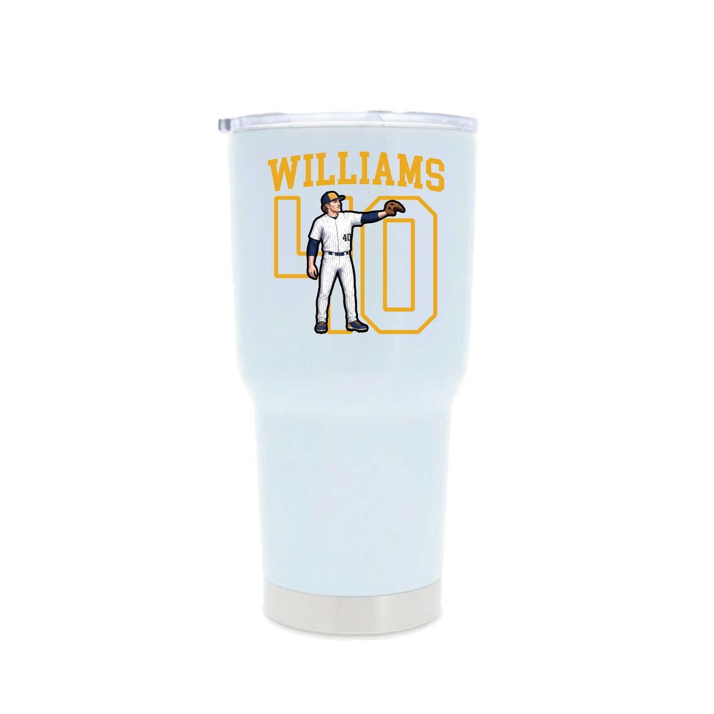 30oz Stainless Steel Tumbler — Shirsey in White