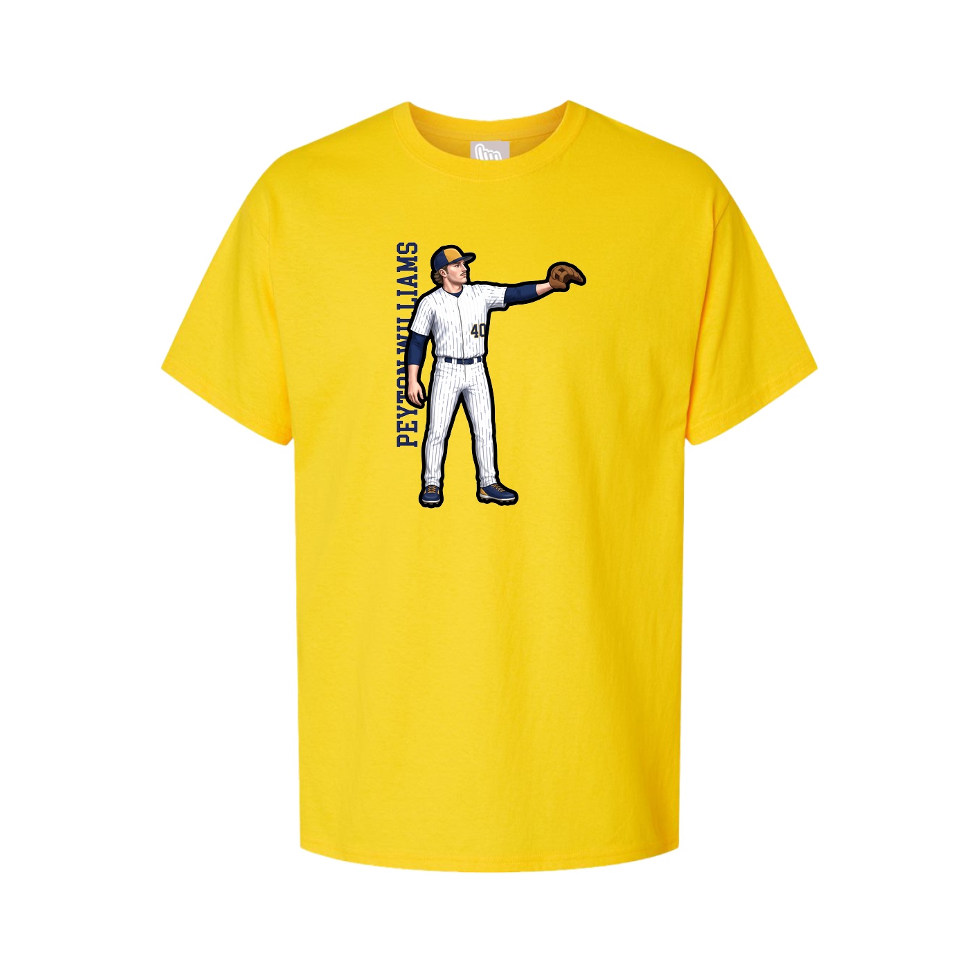 Youth Tee — Name Vertical in Gold