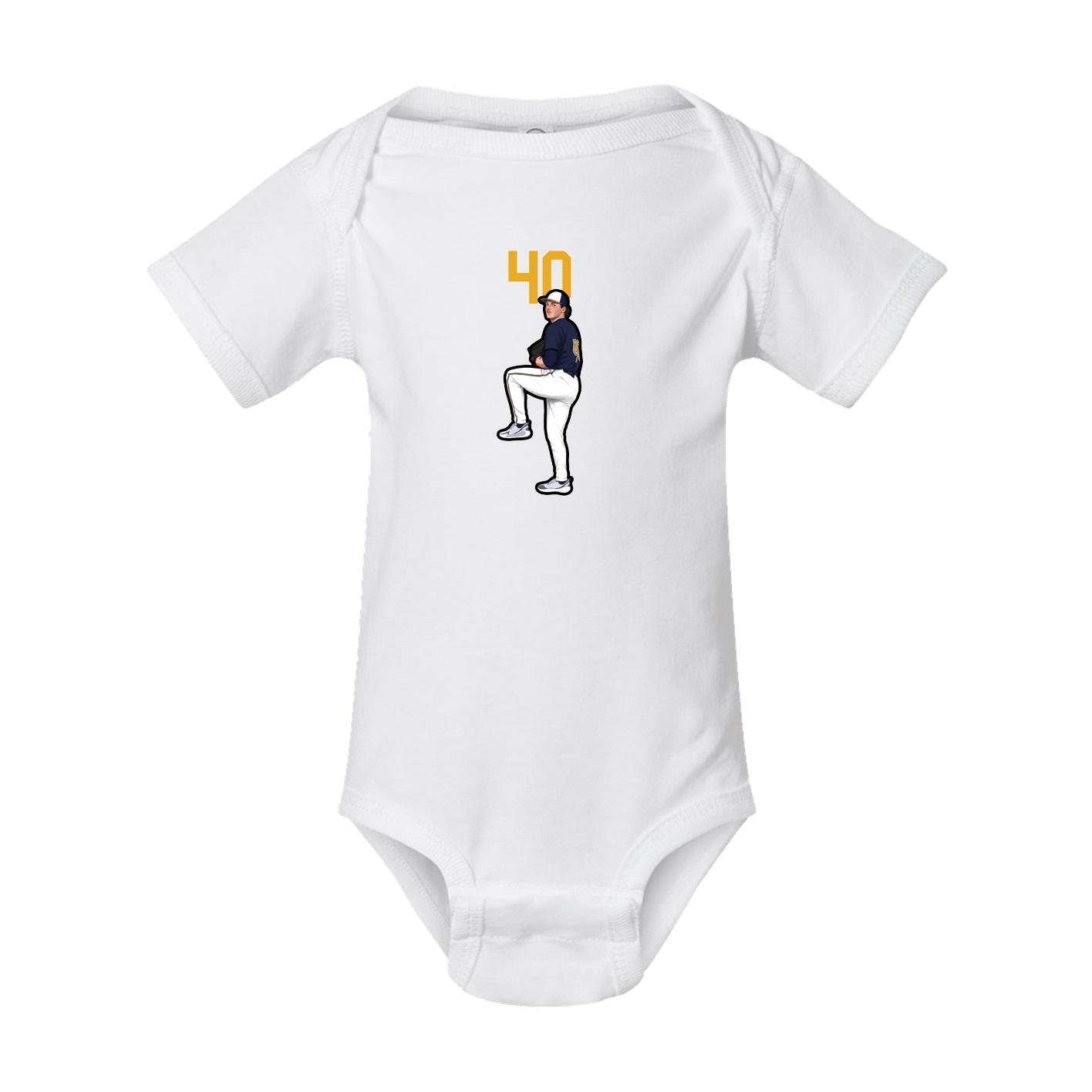 Baby Onesie — Number Top in White