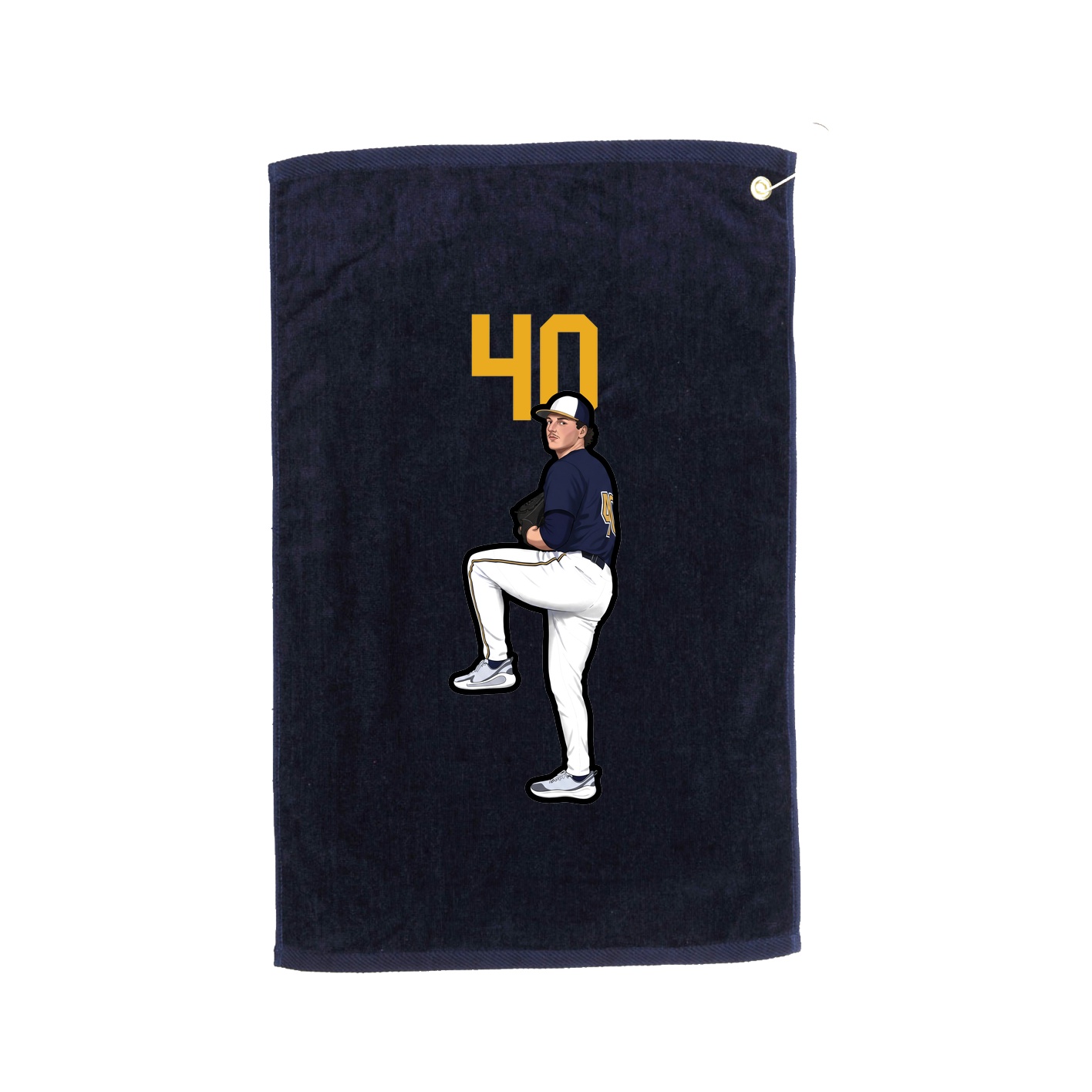 Golf Towel — Number Top in Navy