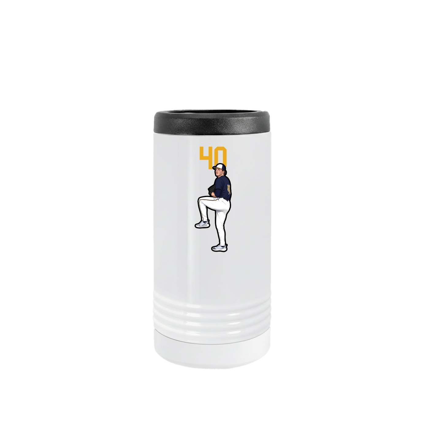 Slim Beverage Holder — Number Top in White