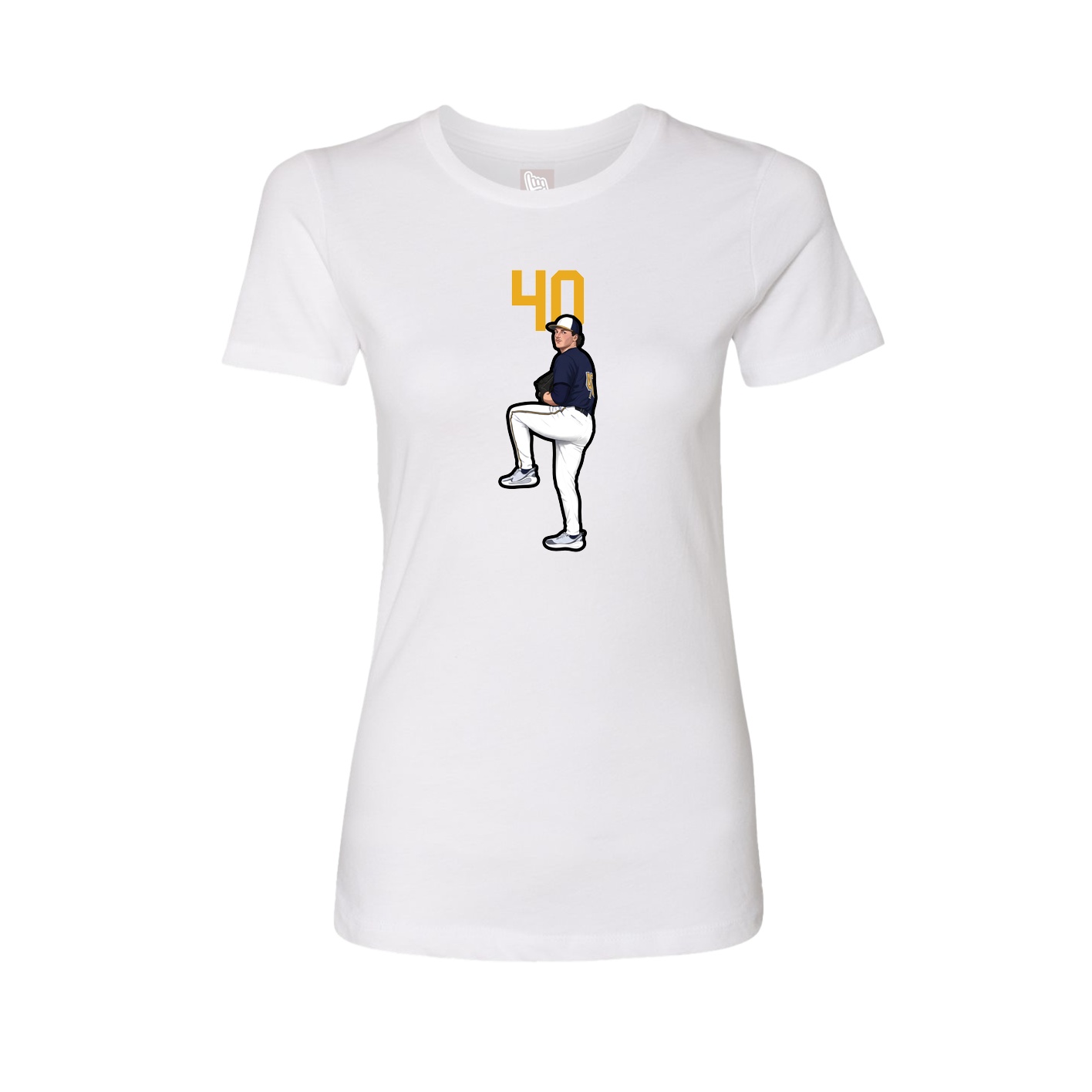 Womens Tee — Number Top in White