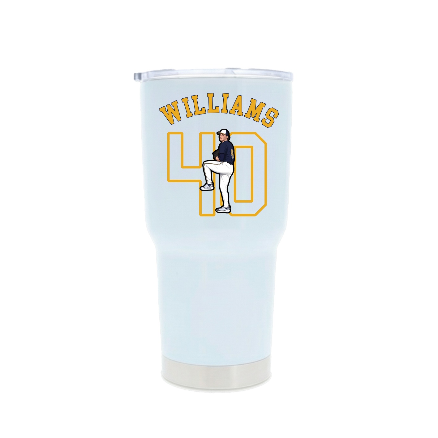 30oz Stainless Steel Tumbler — Shirsey Arch in White