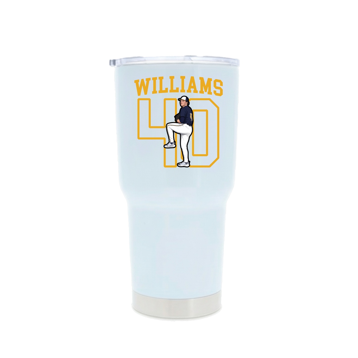 30oz Stainless Steel Tumbler — Shirsey in White