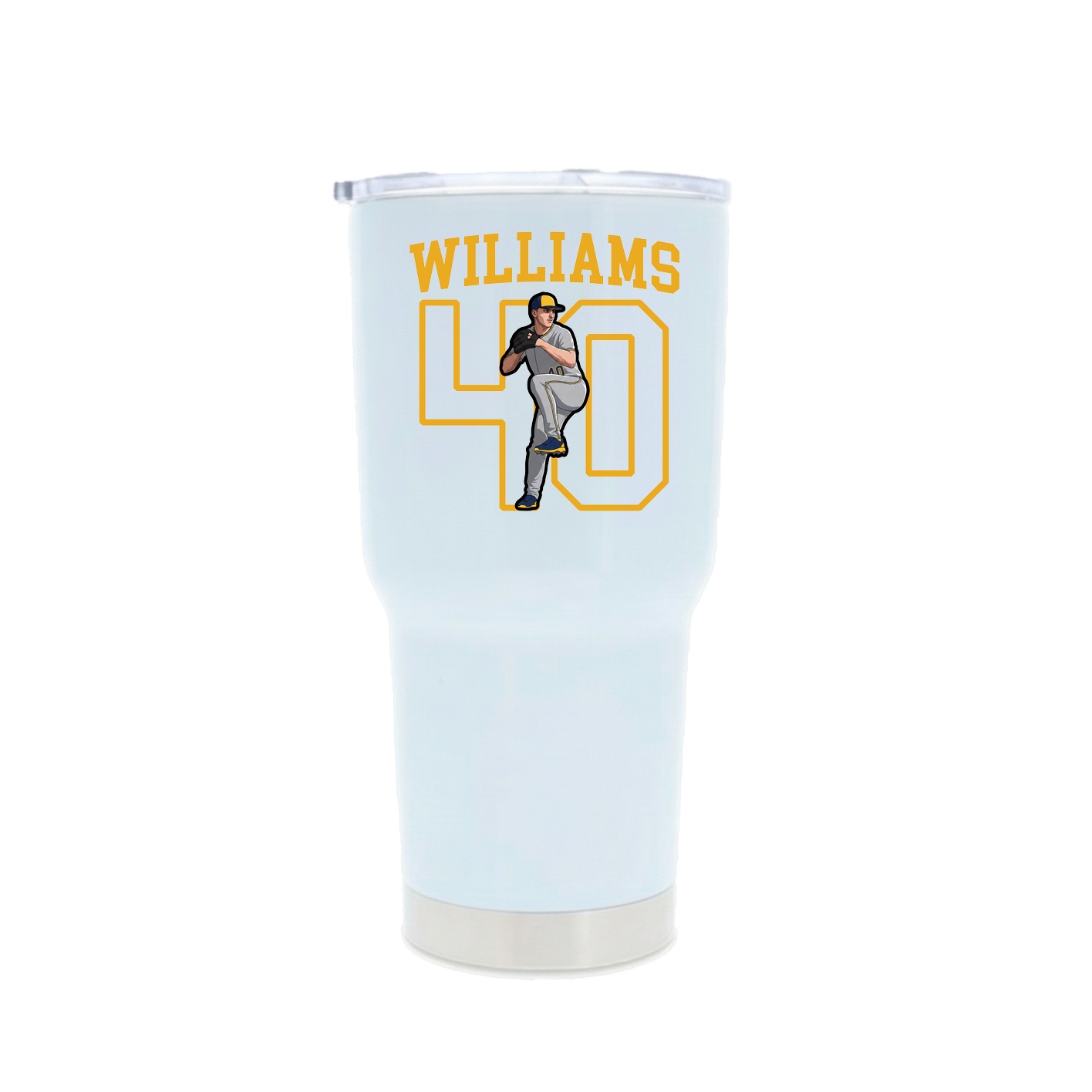 30oz Stainless Steel Tumbler — Shirsey in White