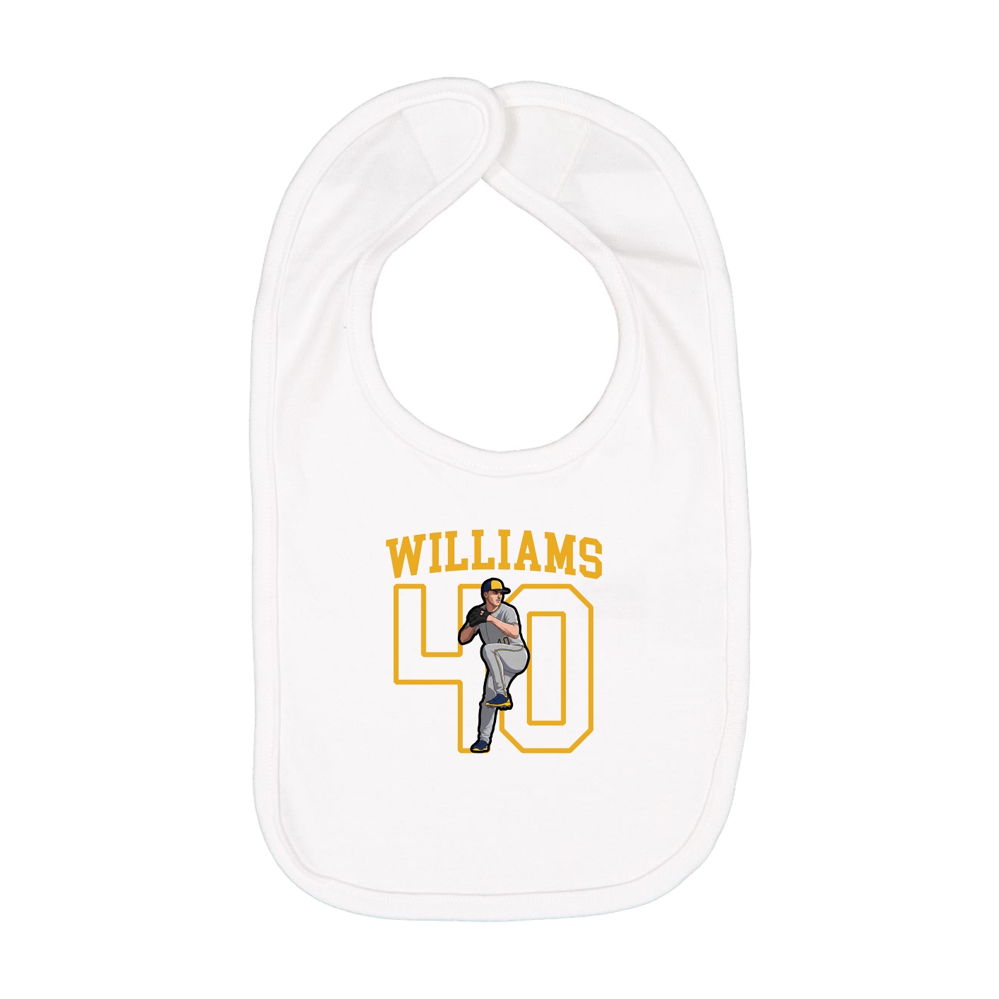 Infant Bib — Shirsey in White
