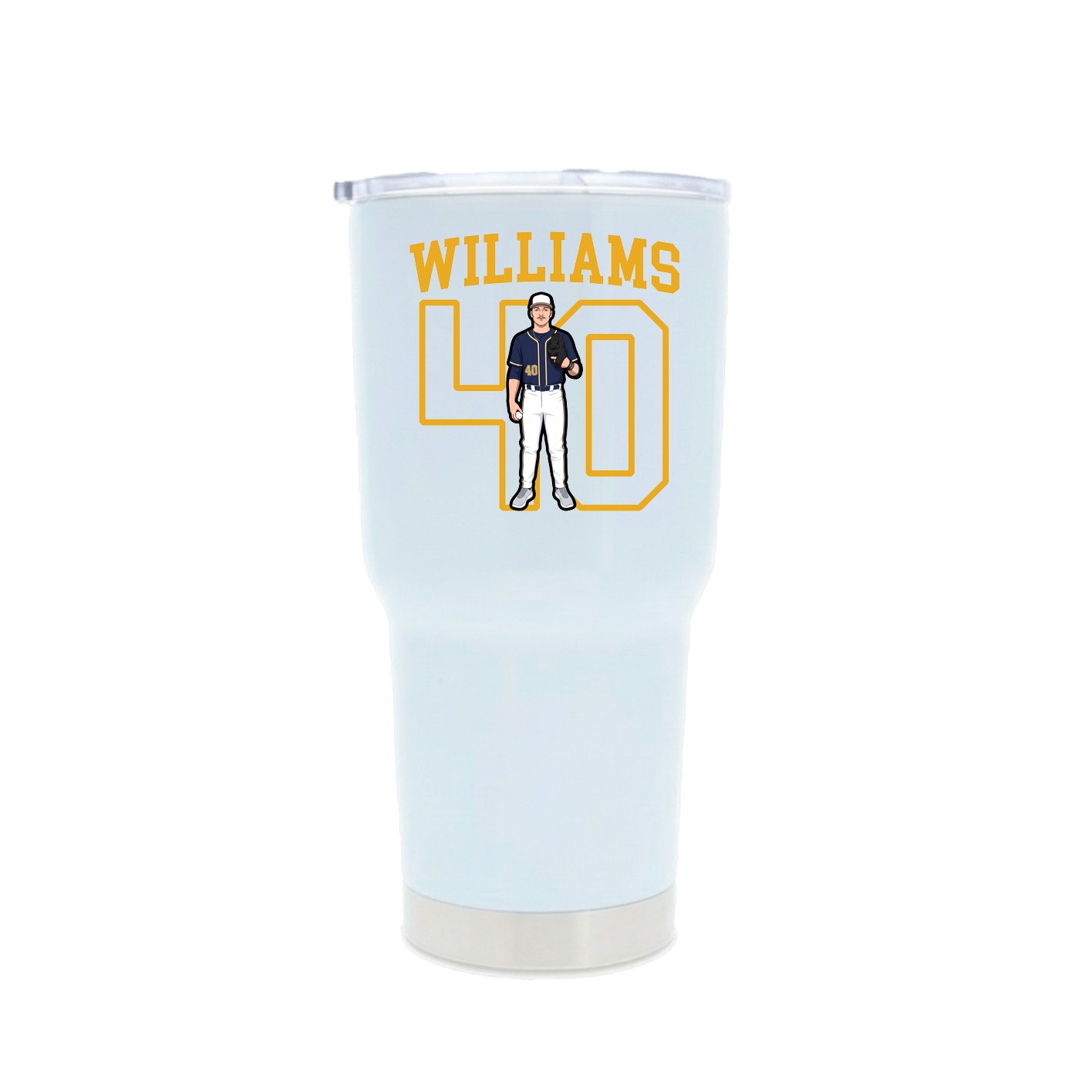 30oz Stainless Steel Tumbler — Shirsey in White