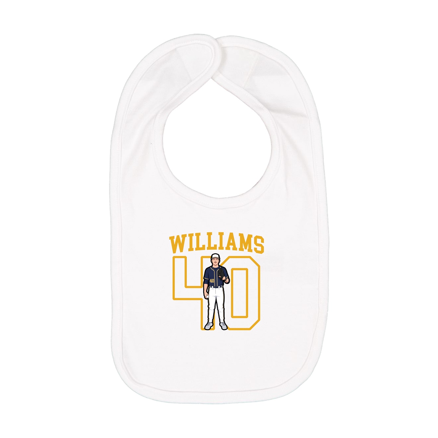Infant Bib — Shirsey in White