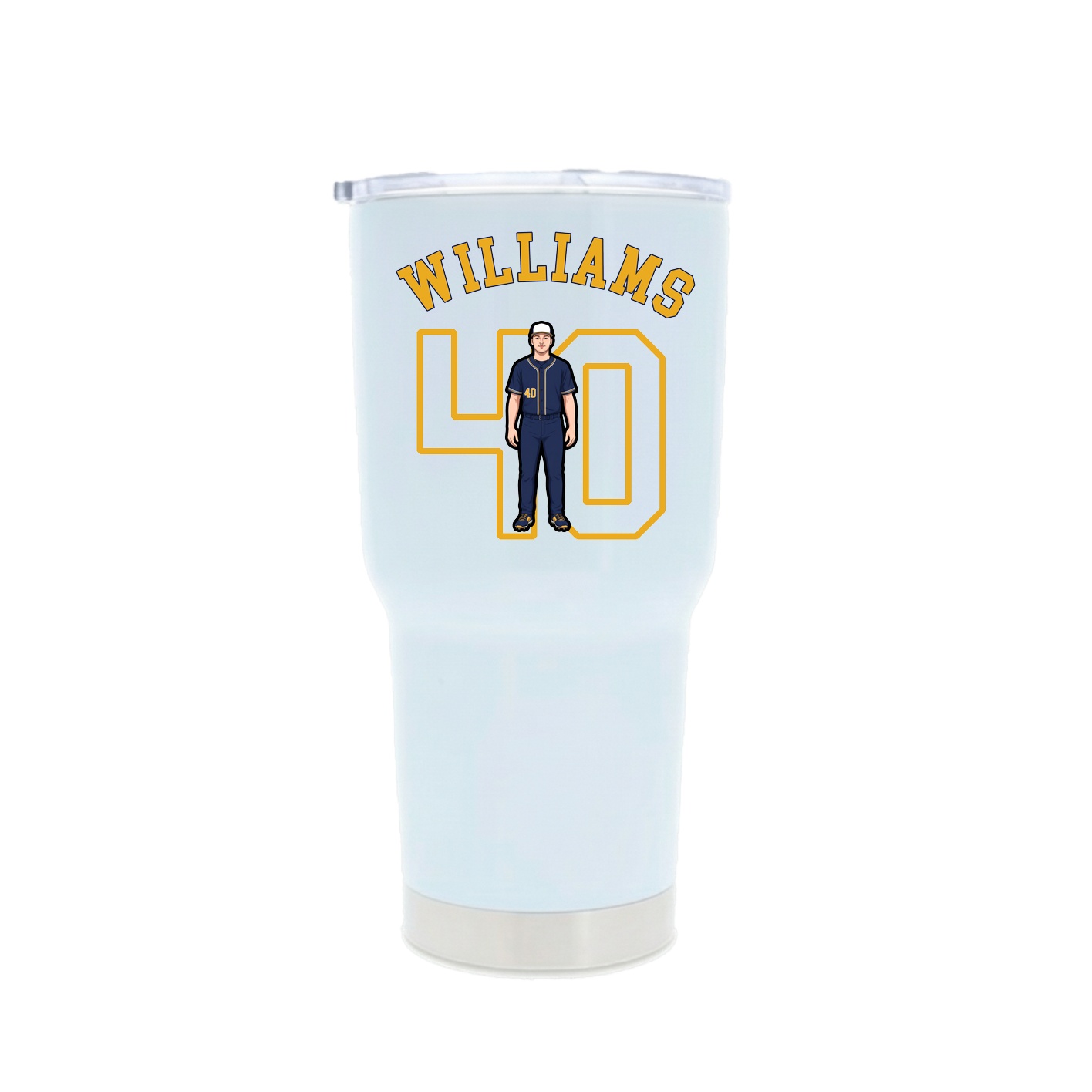 30oz Stainless Steel Tumbler — Shirsey Arch in White
