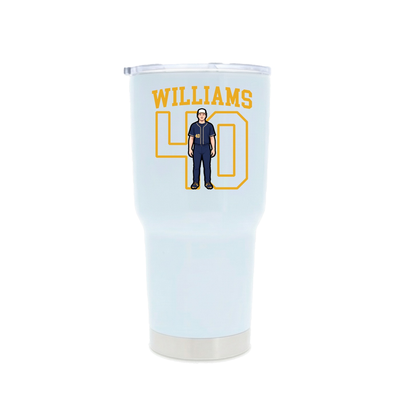30oz Stainless Steel Tumbler — Shirsey in White
