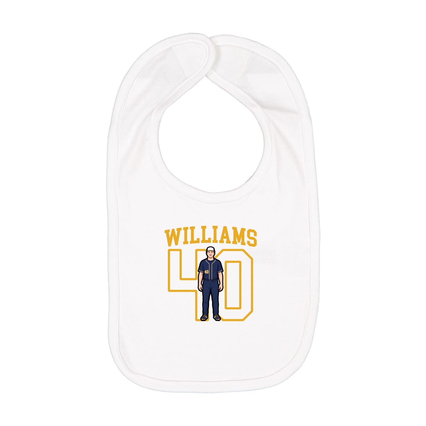 Infant Bib — Shirsey in White