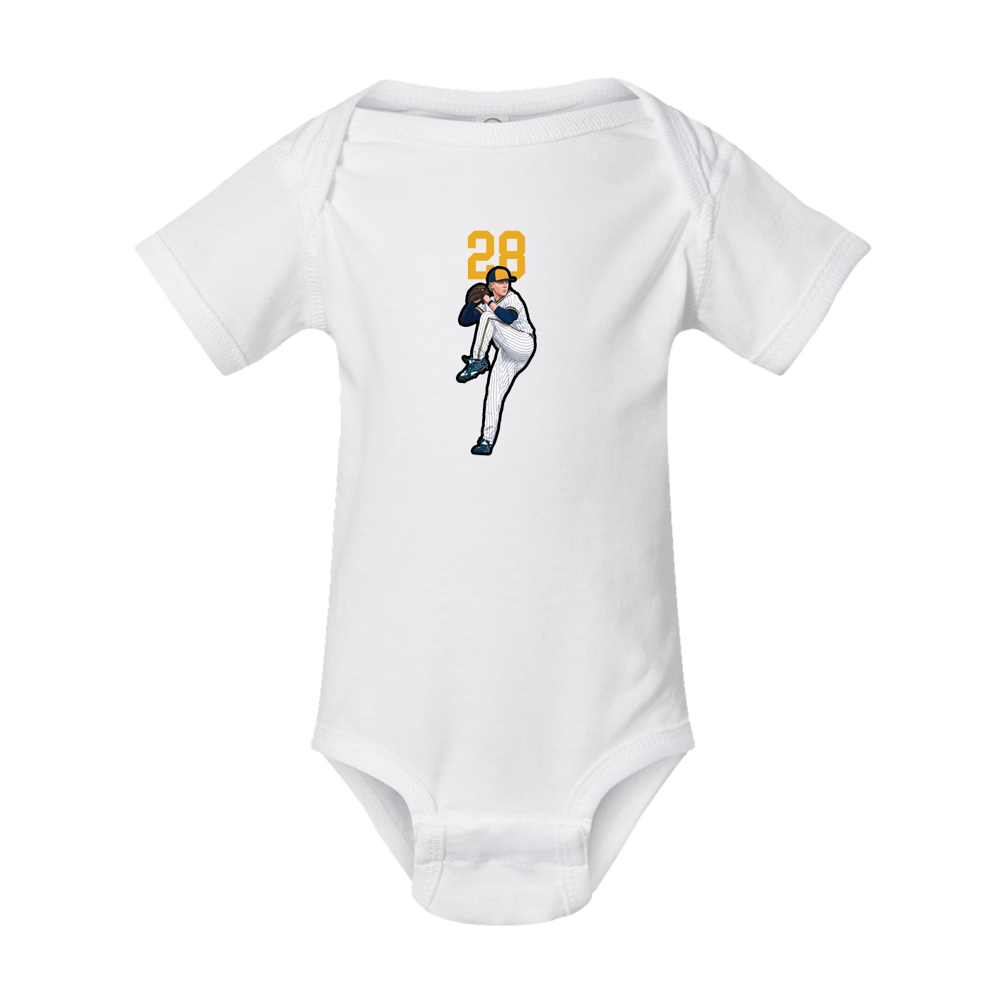 Baby Onesie — Number Top in White