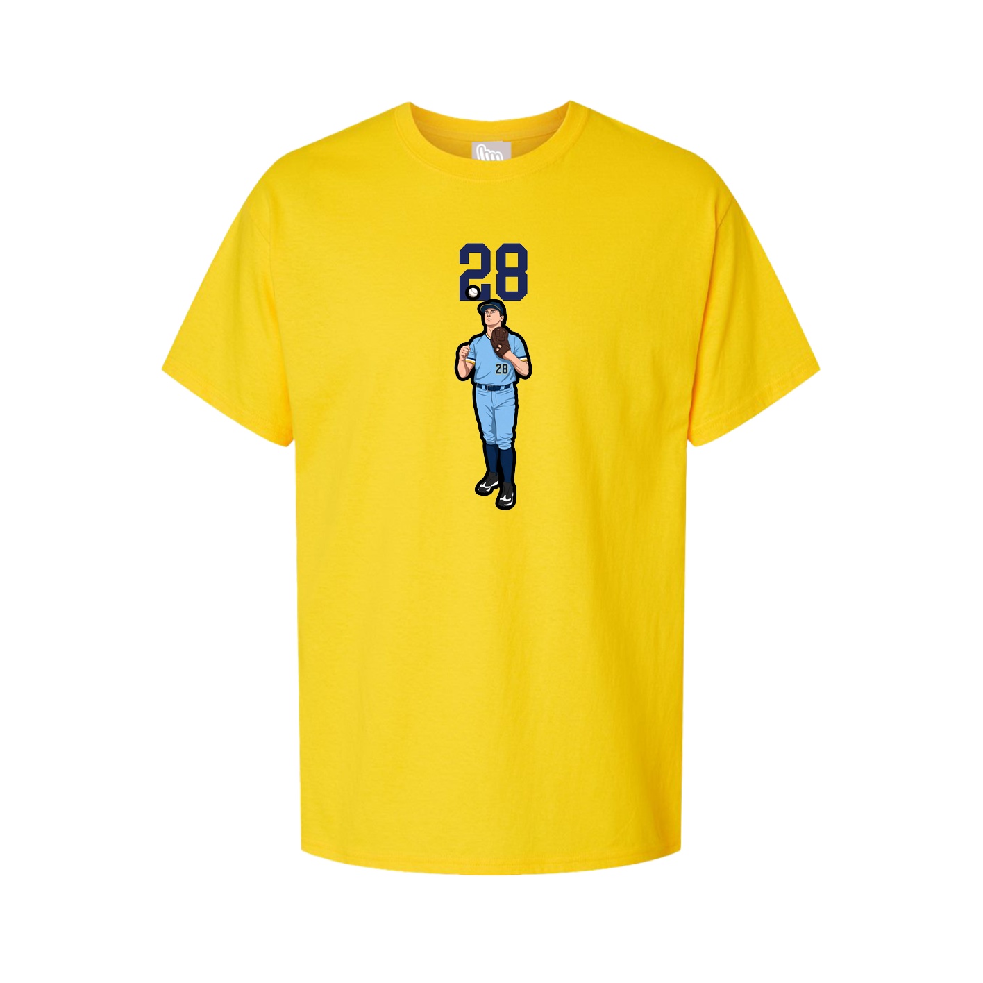Youth Tee — Number Top in Gold