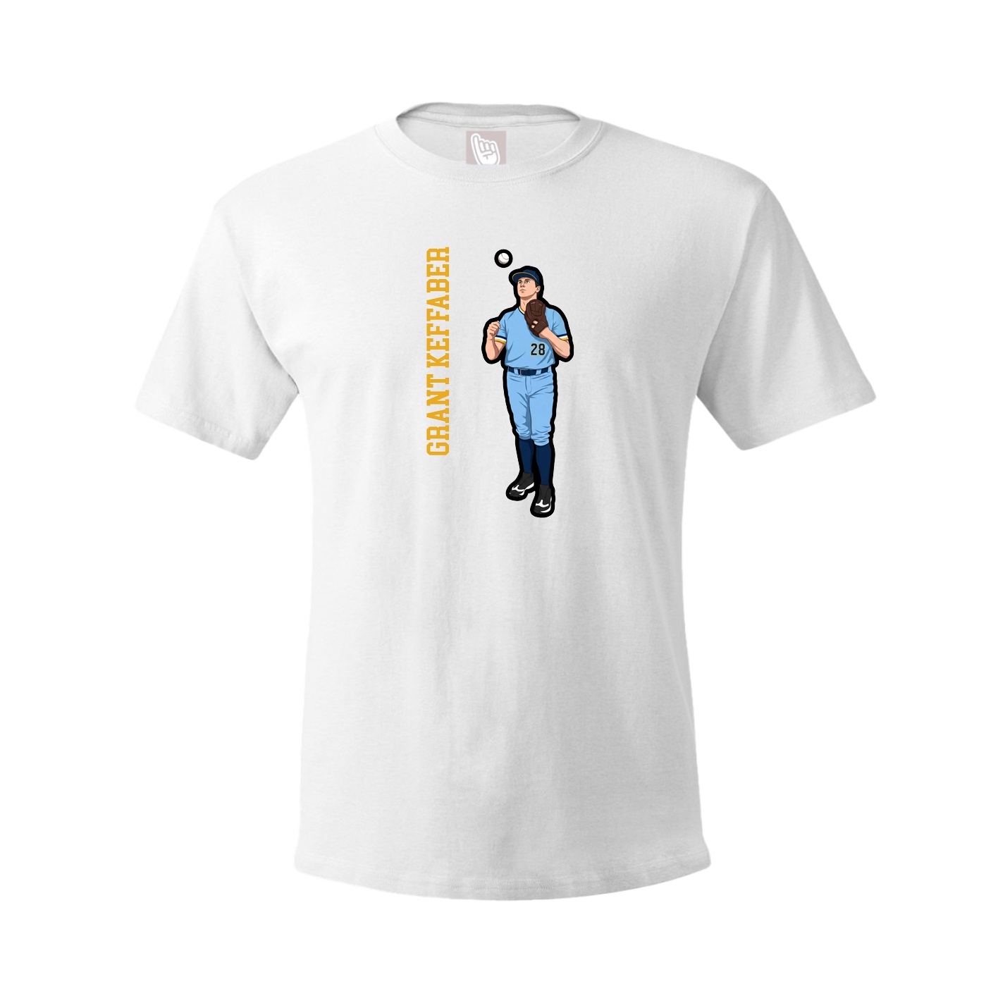 Tee — Name Vertical in White