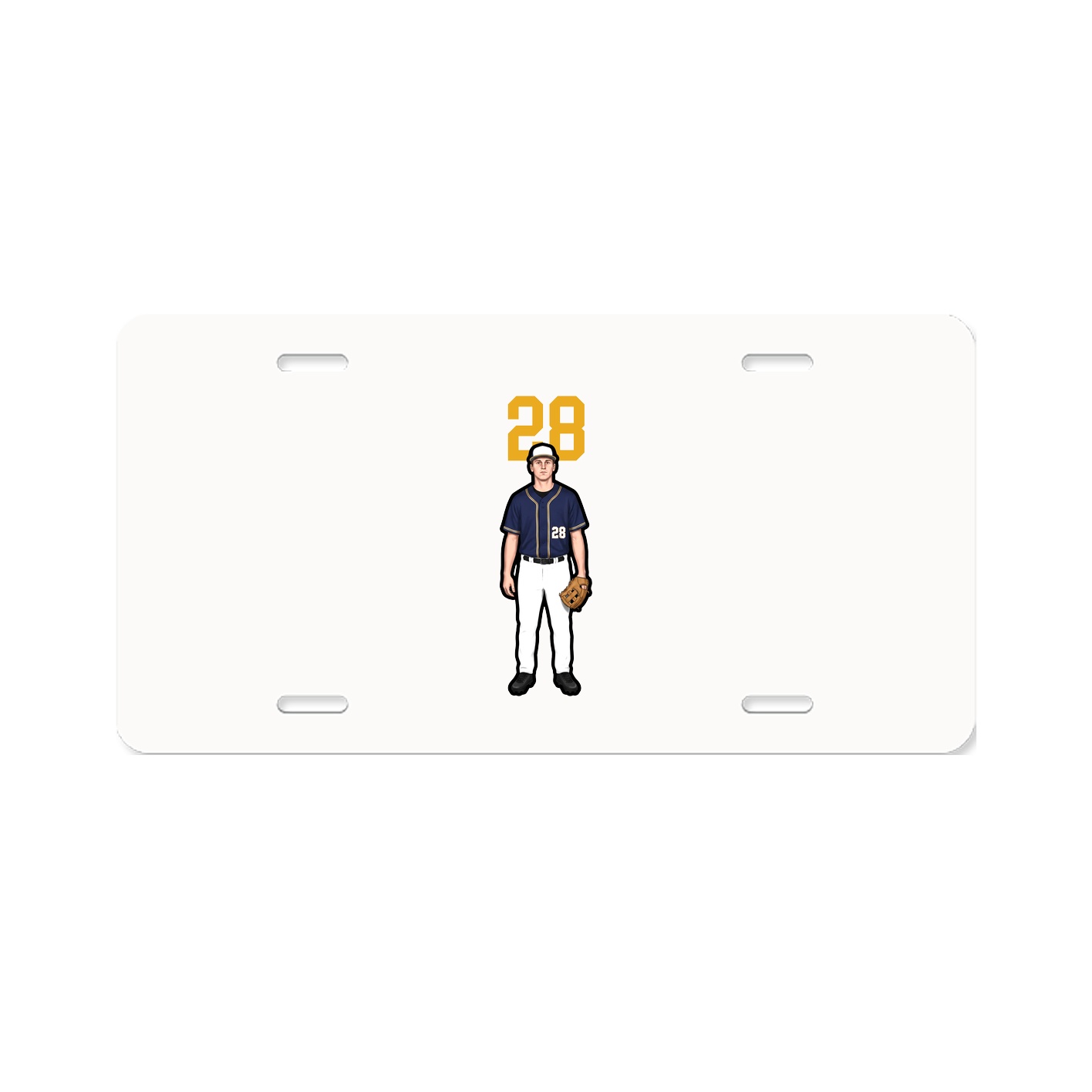License Plate — Number Top in Classic