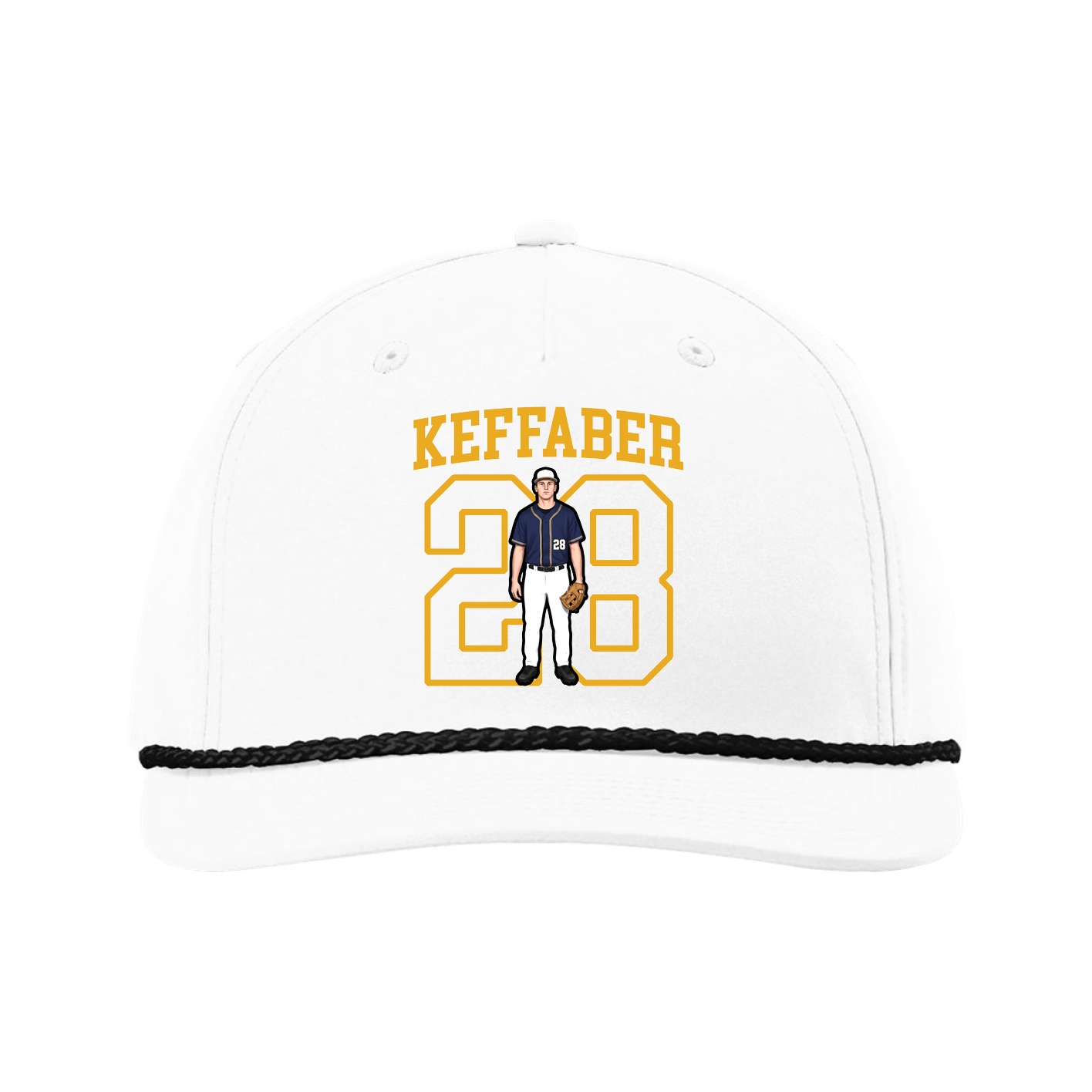 Five-Panel Classic Rope Cap — Shirsey in White