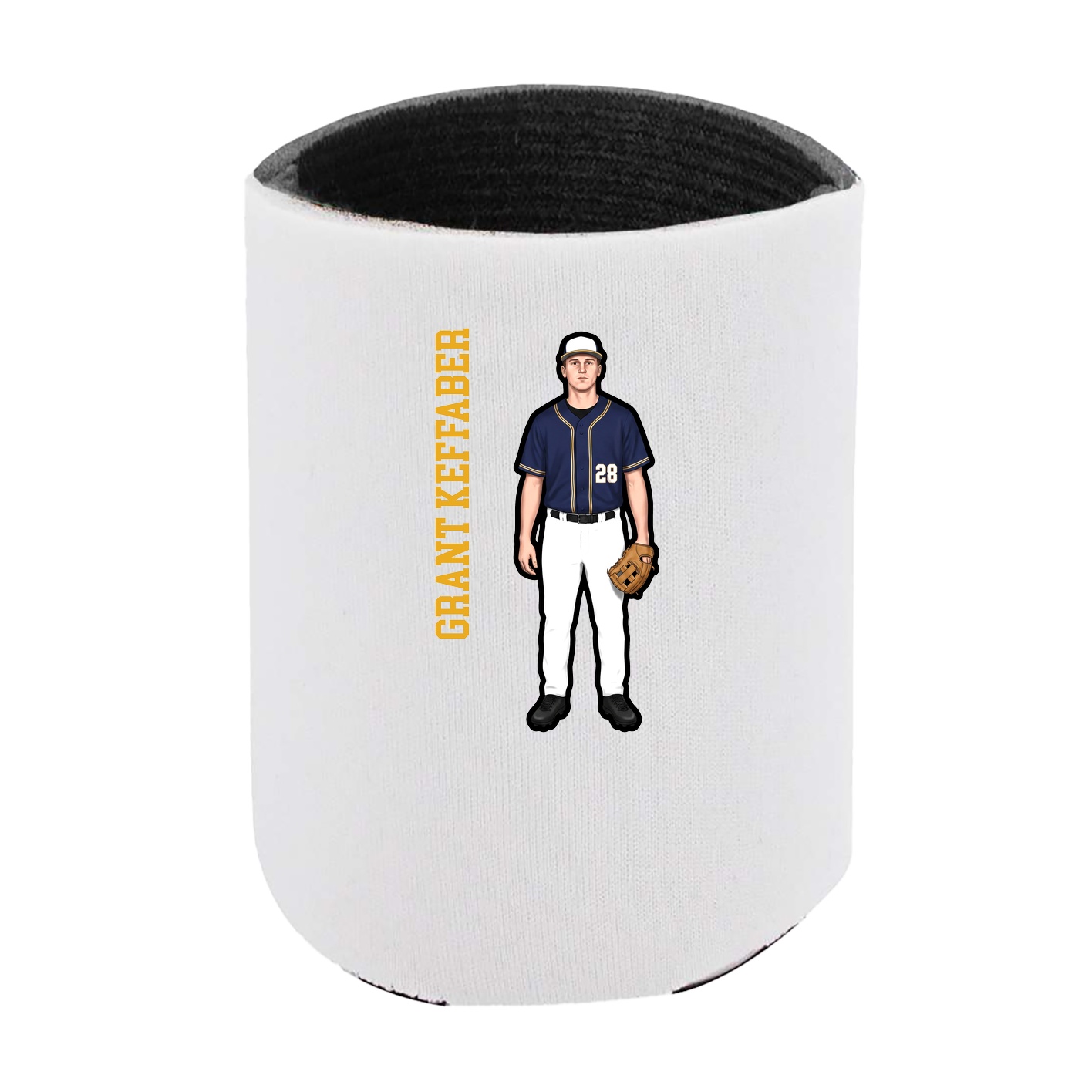 Can Holder — Name Vertical in White