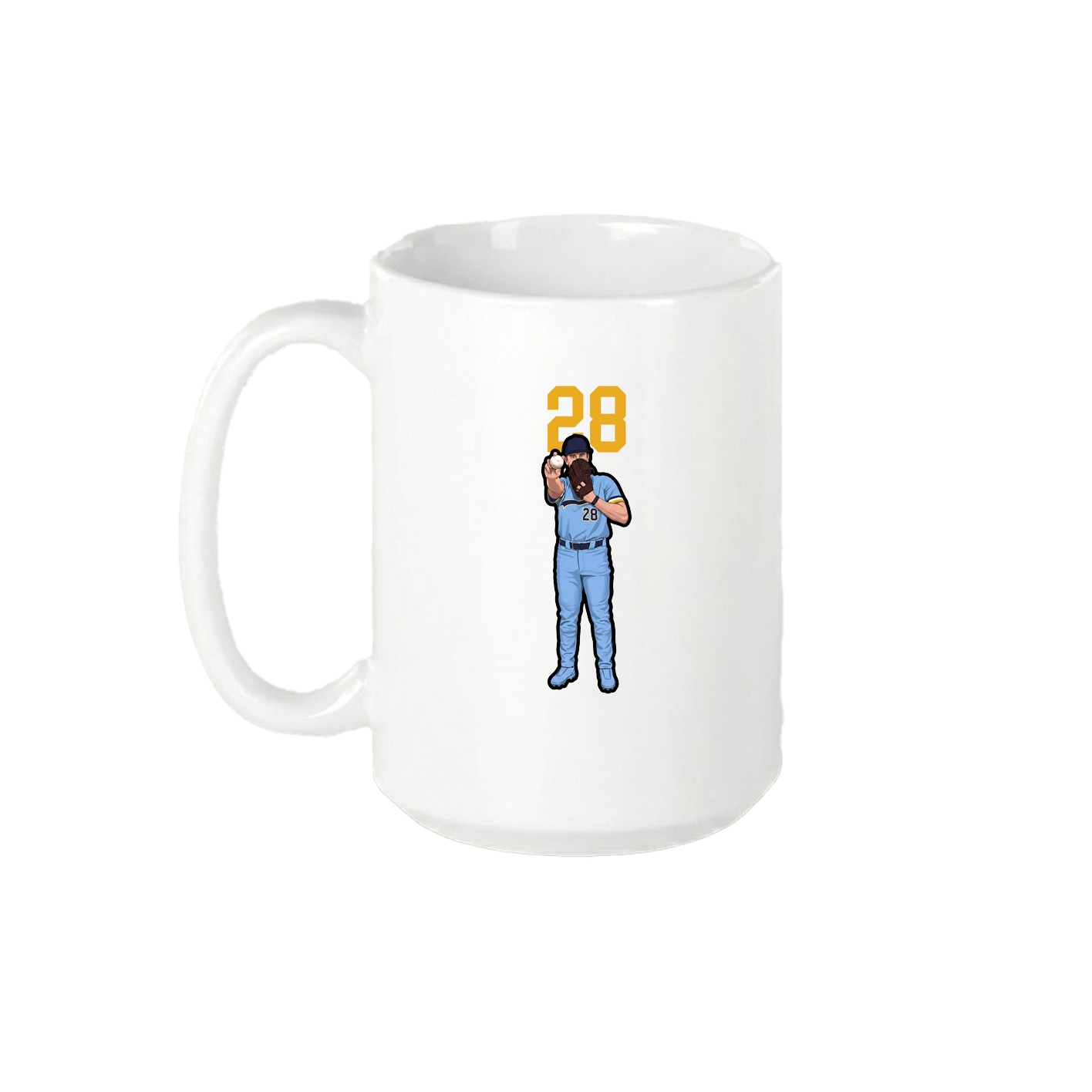 15oz Coffee Mug — Number Top in White