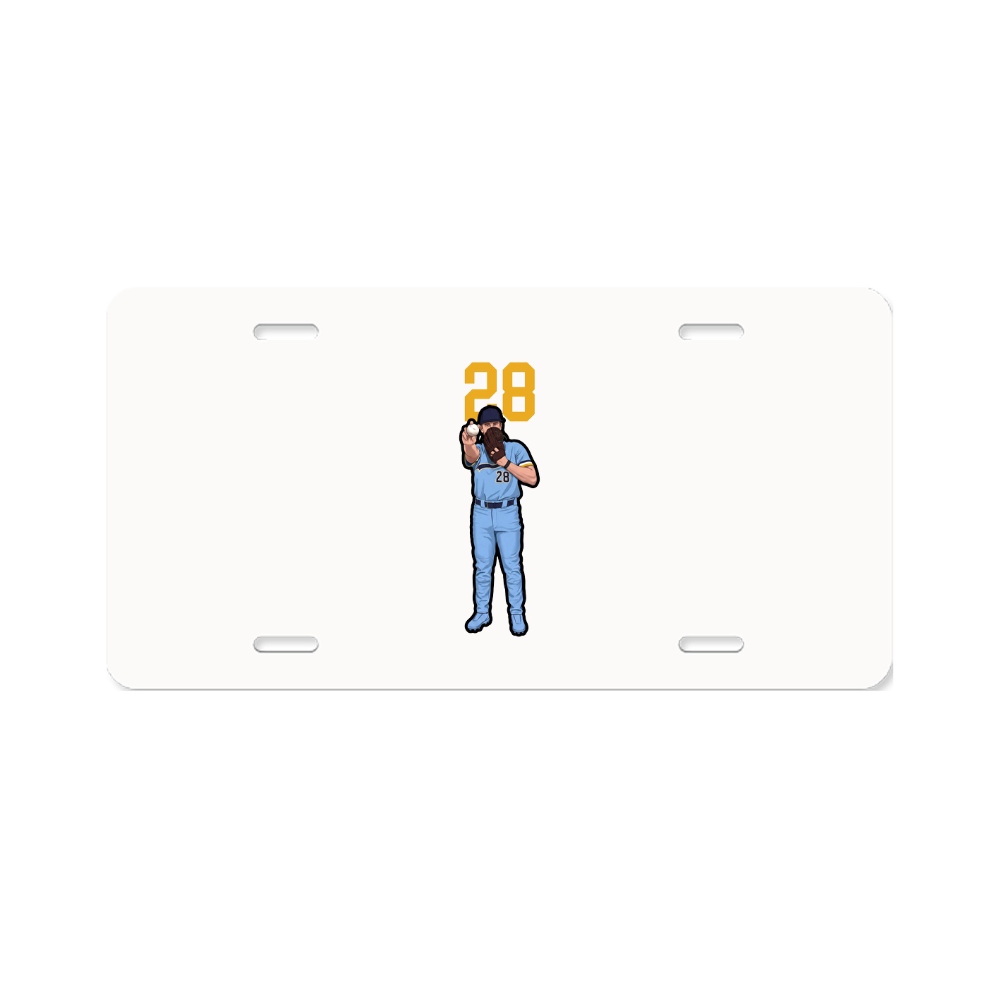 License Plate — Number Top in Classic