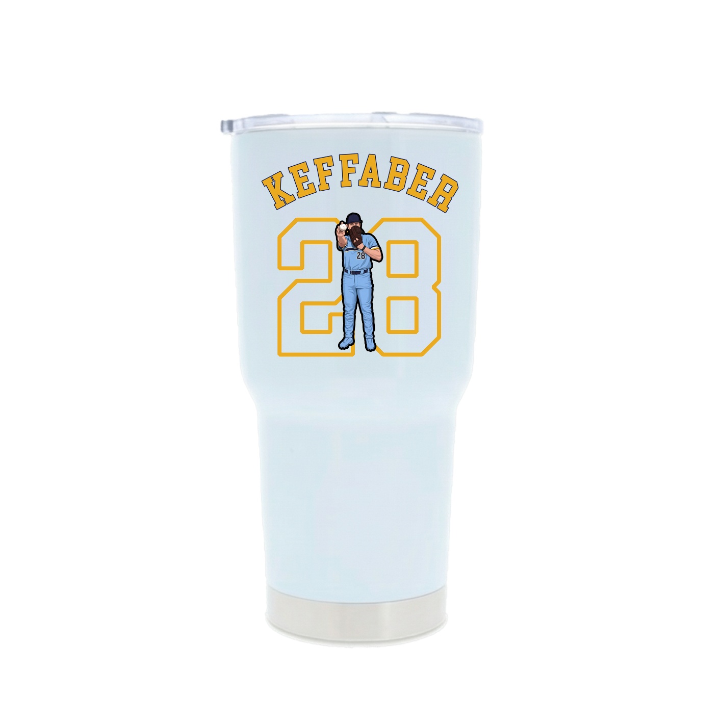 30oz Stainless Steel Tumbler — Shirsey Arch in White