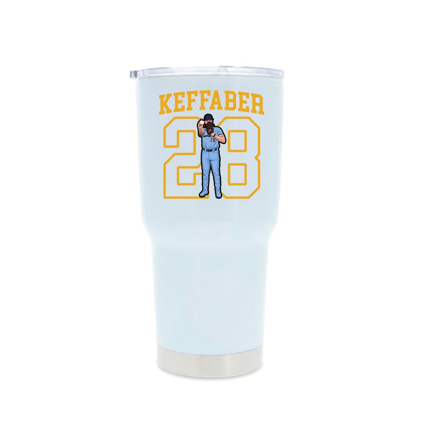 30oz Stainless Steel Tumbler — Shirsey in White