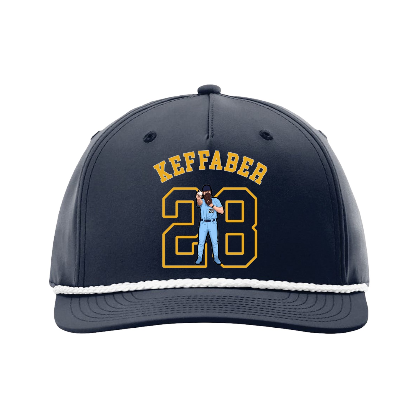 Five-Panel Classic Rope Cap — Shirsey Arch in Navy