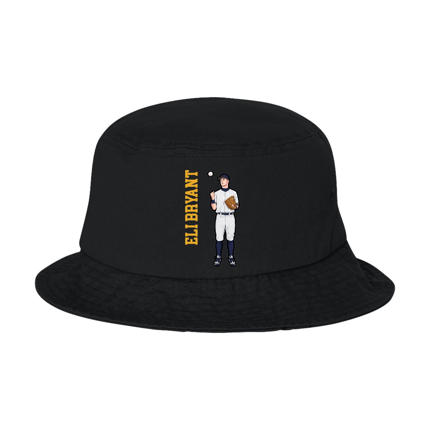 Bucket Cap — Name Vertical in Black