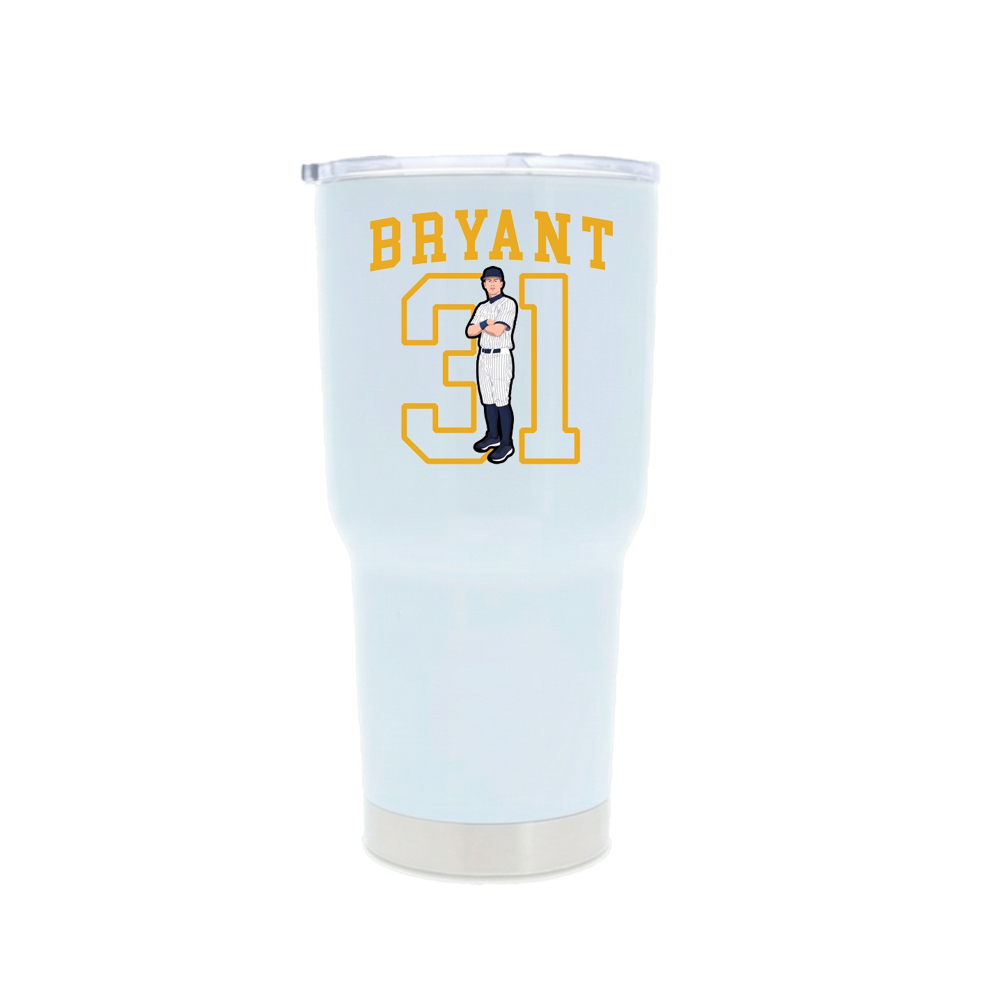 30oz Stainless Steel Tumbler — Shirsey in White