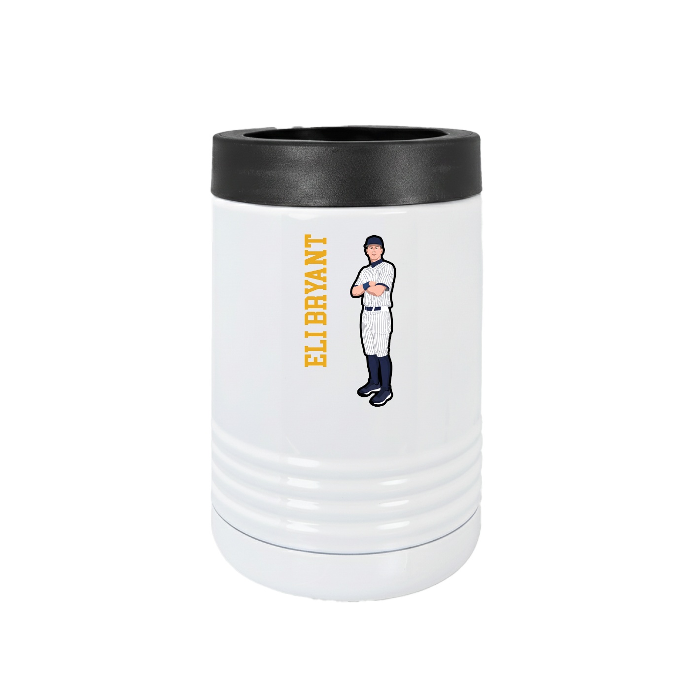 Beverage Holder — Name Vertical in White