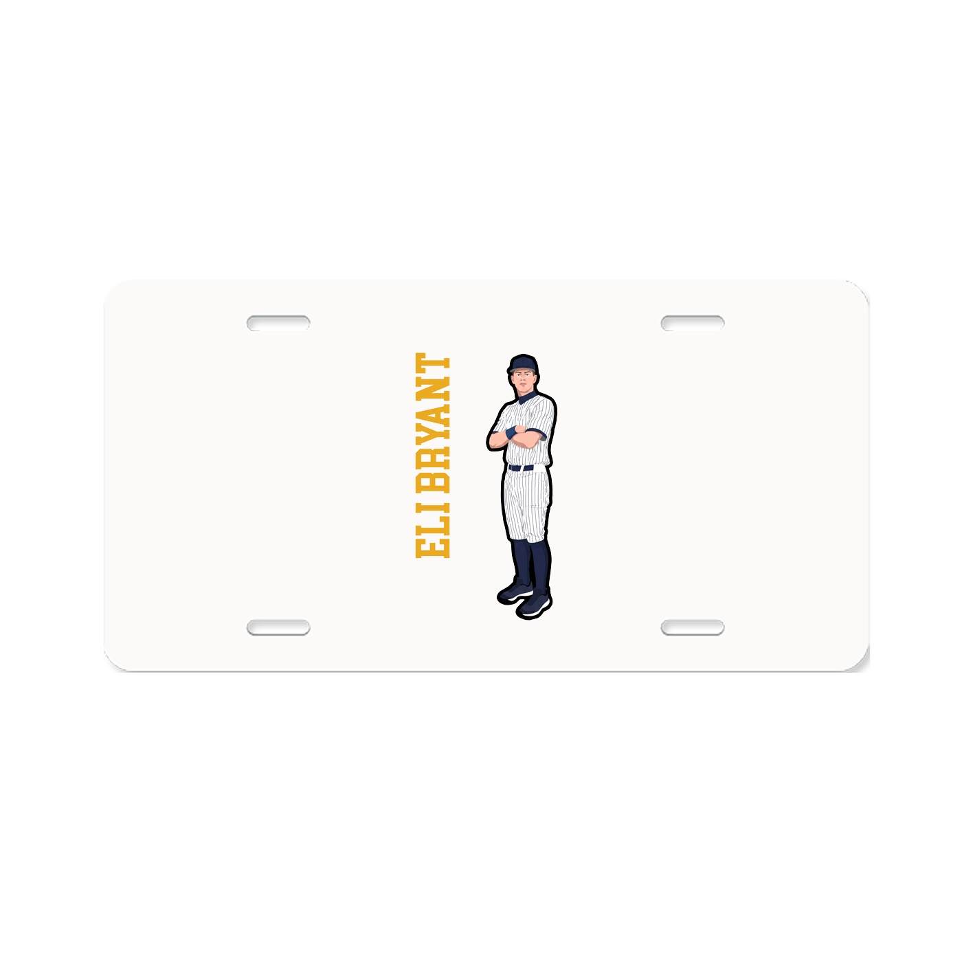 License Plate — Name Vertical in Classic