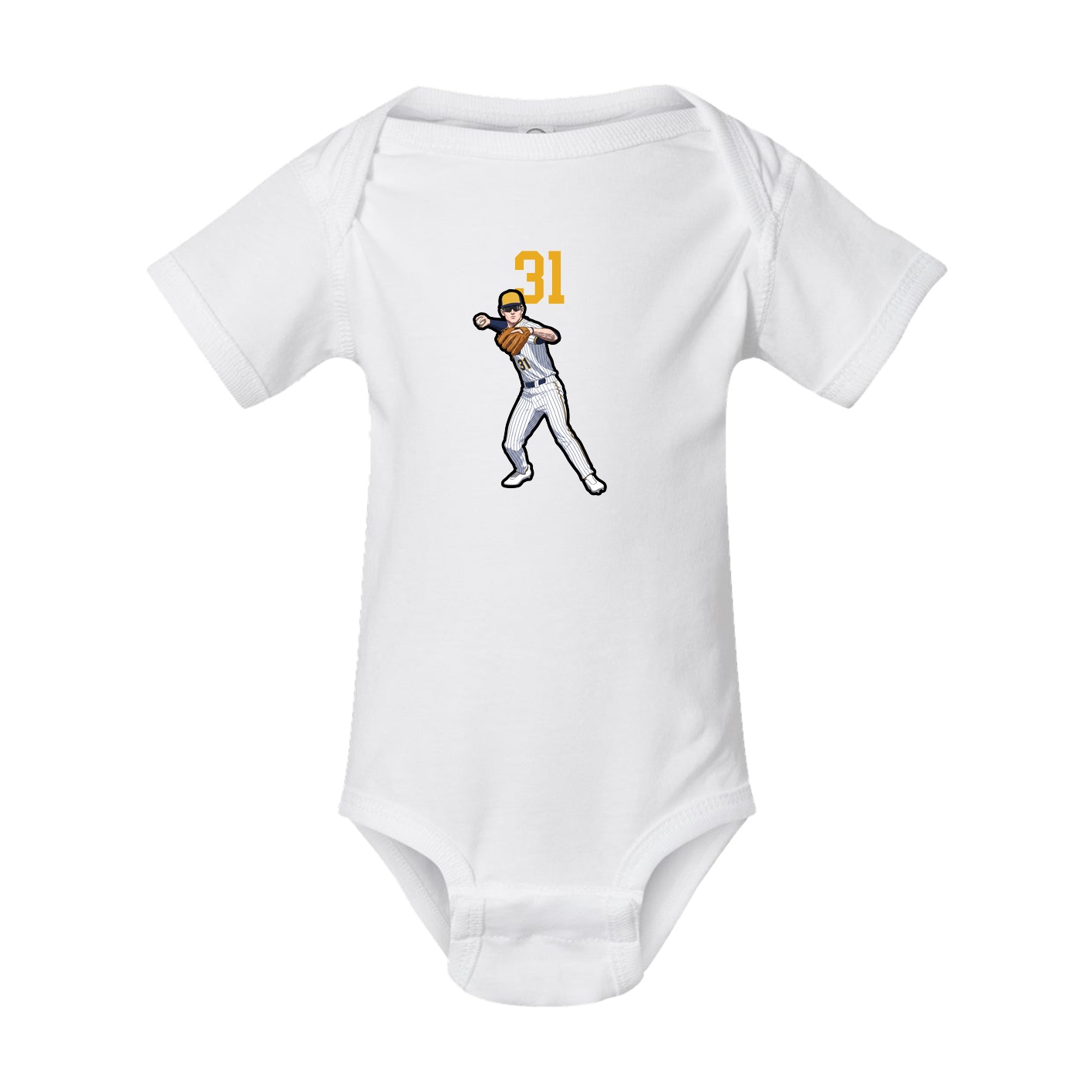 Baby Onesie — Number Top in White
