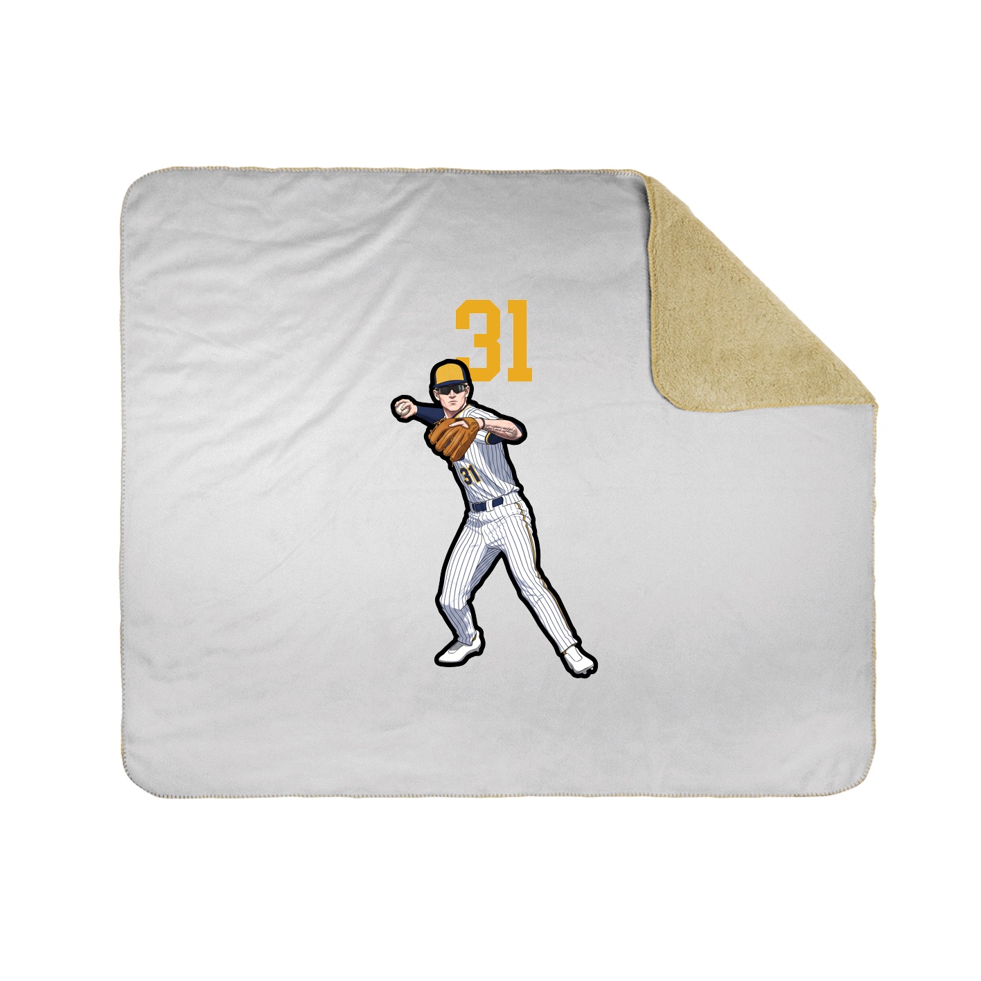 Throw Blanket — Number Top in White