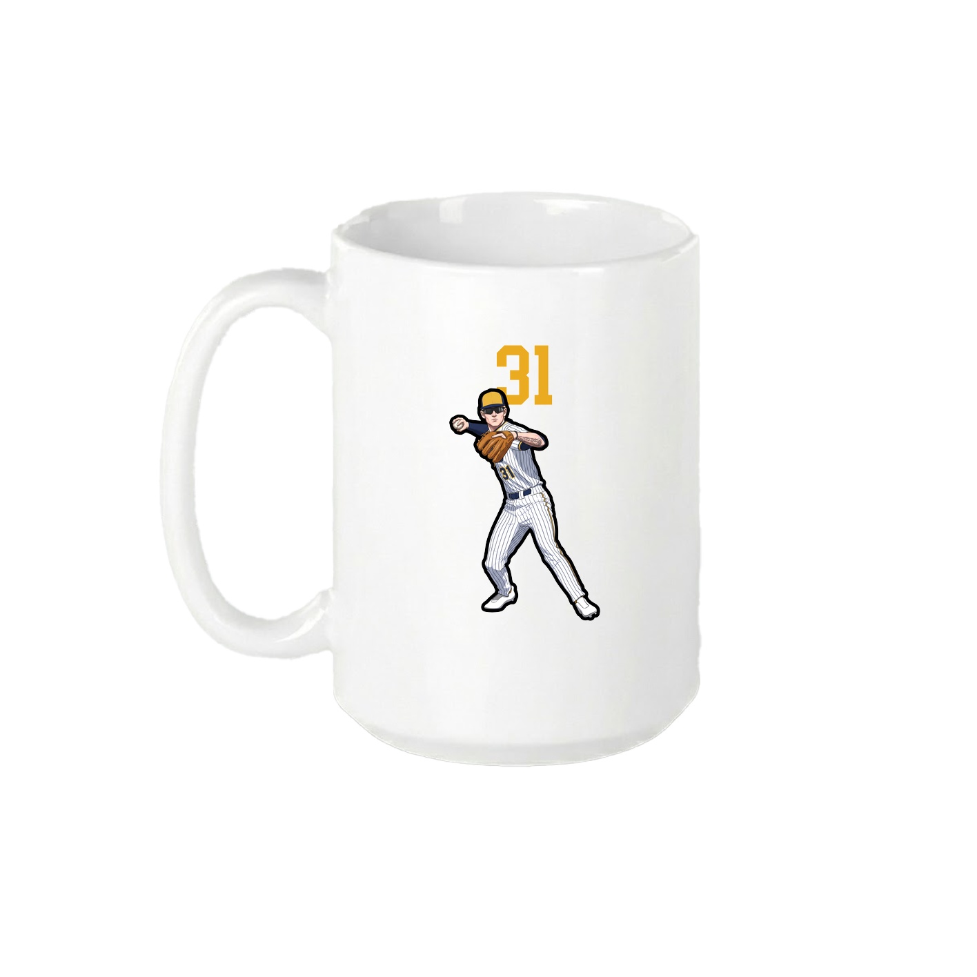 15oz Coffee Mug — Number Top in White