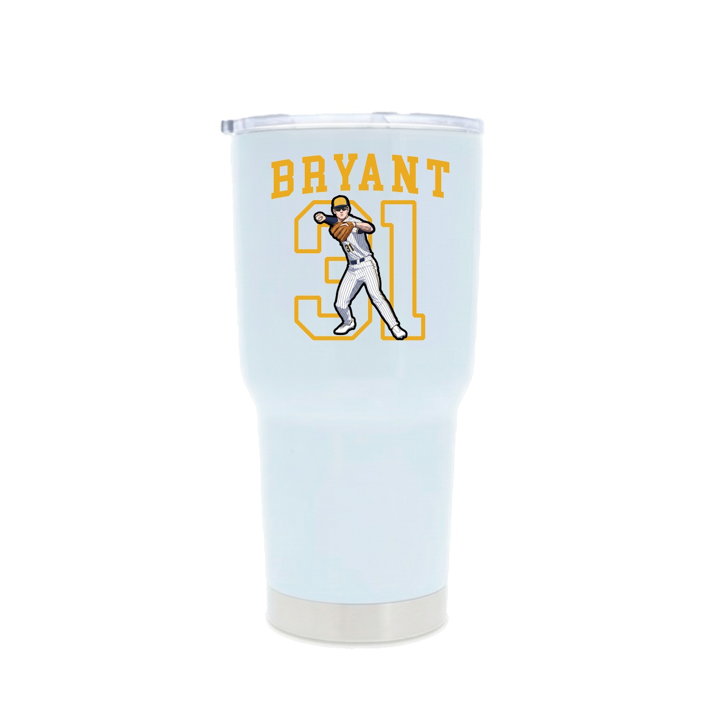 30oz Stainless Steel Tumbler — Shirsey in White